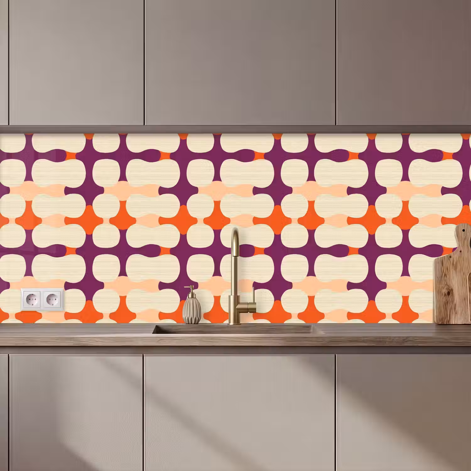 Modern - Patroon - Kleurrijk keuken achterwand 2 middel 871 zz_3dshopping