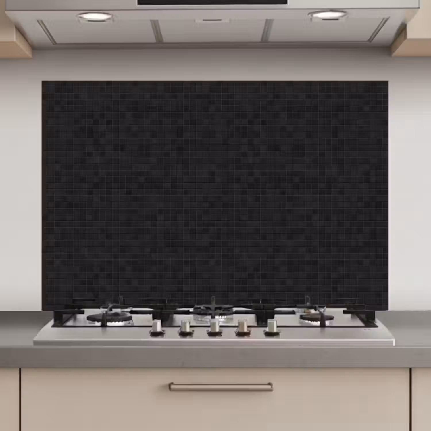 Mozaïek - Patroon - Antraciet - Zwart keuken achterwand spatscherm klein 900 -3d_website