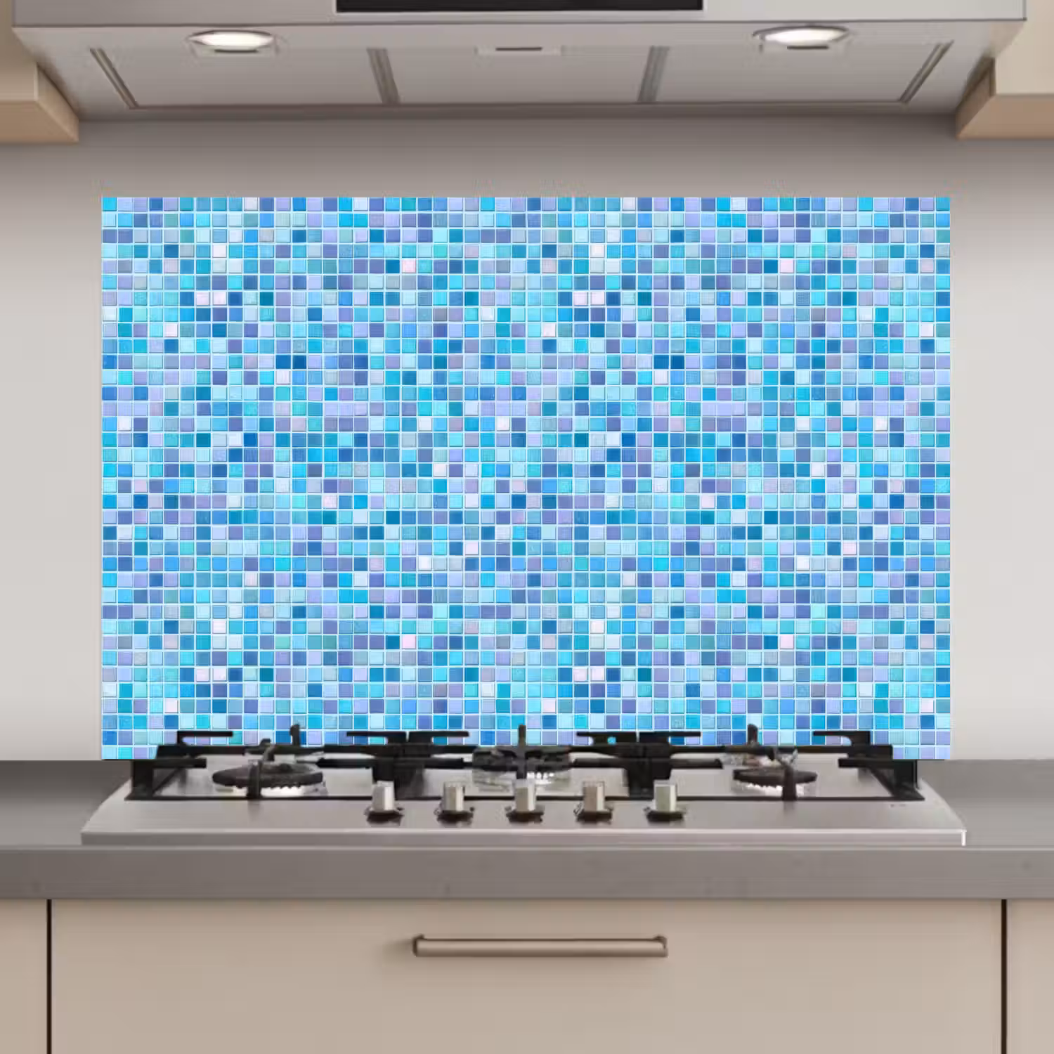 Mozaïek - Patroon - Turquoise keuken achterwand spatscherm klein 900 -3d_website