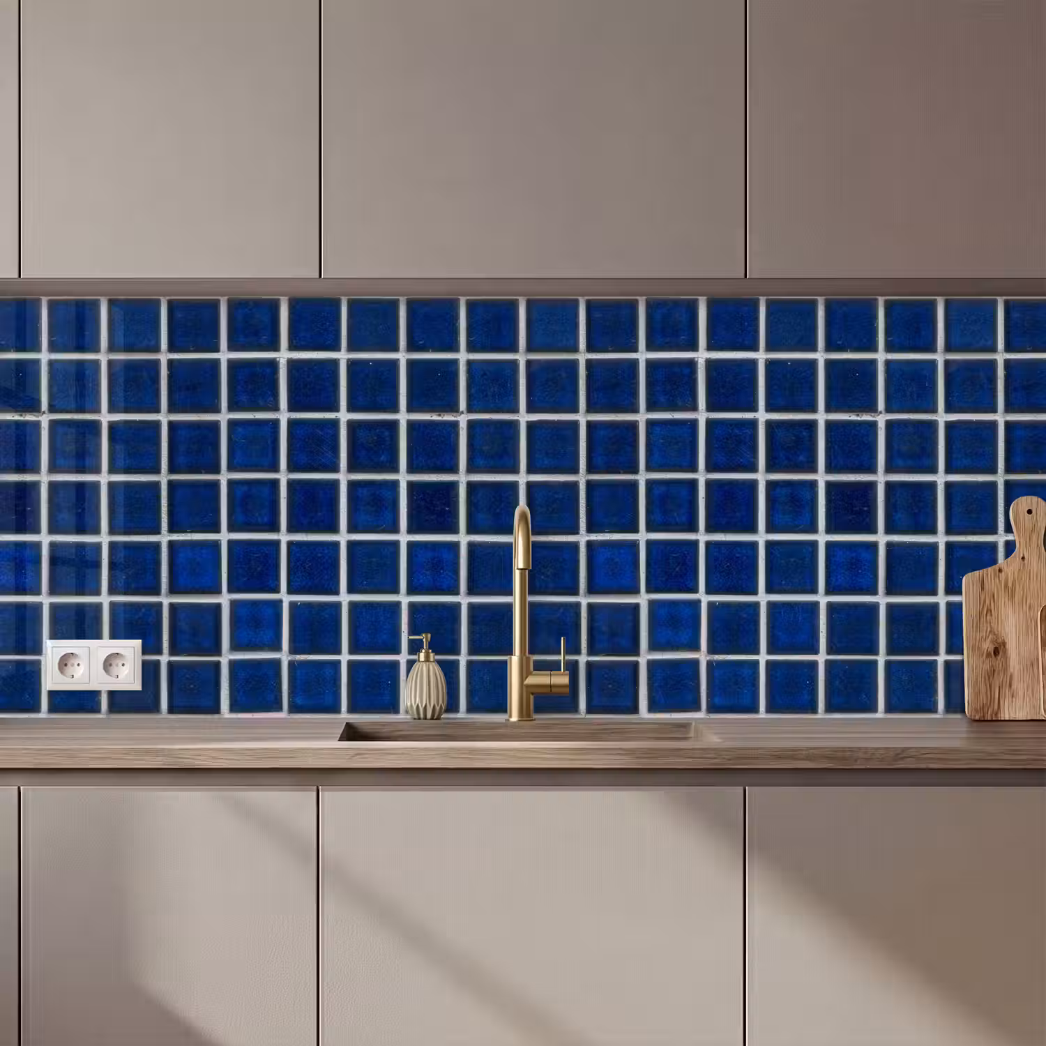 Mozaïek - Tegels- Glanzend - Blauw keuken achterwand 2 middel 871 zz_3dshopping