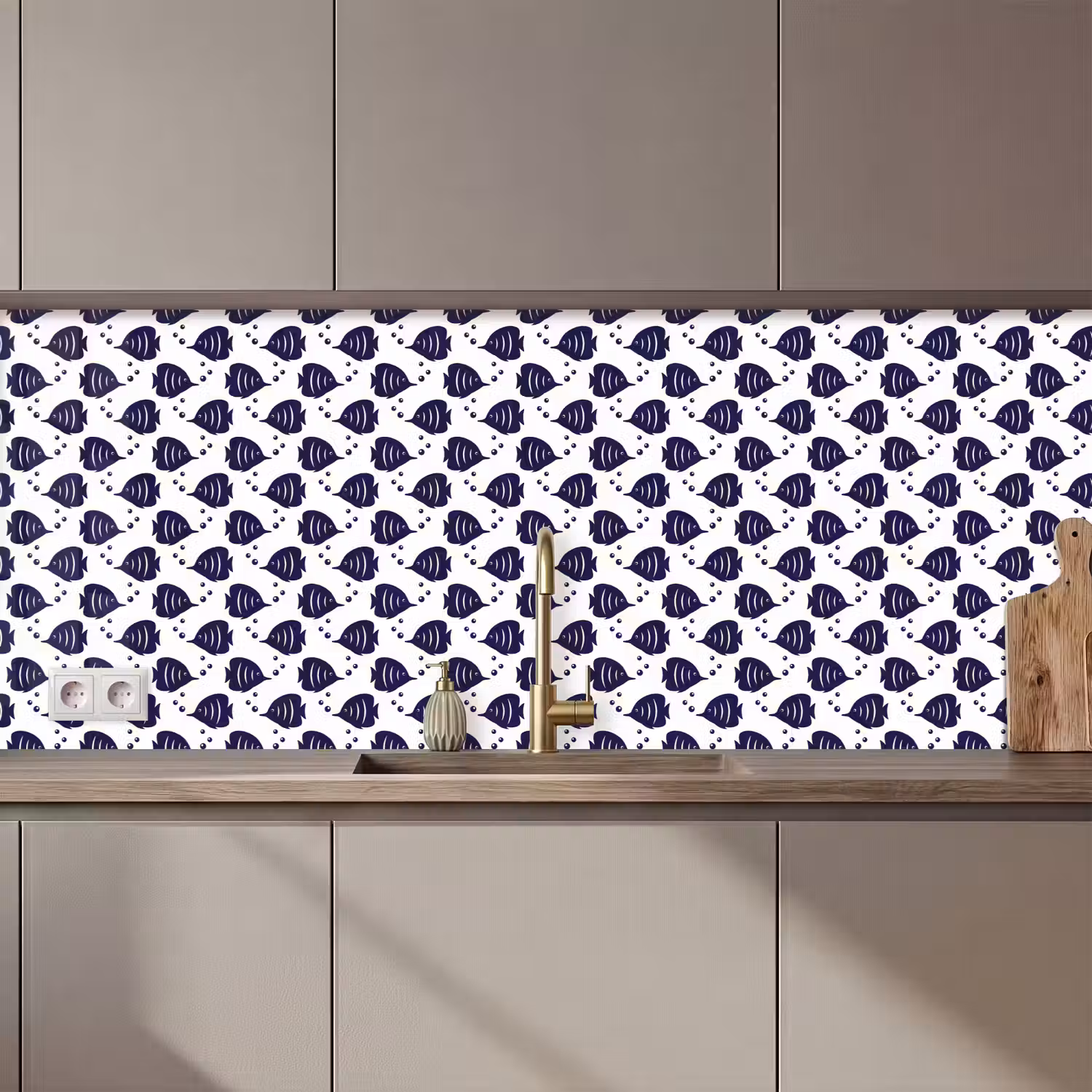 Oceaan - Vis - Blauw - Wit keuken achterwand 2 middel 871 zz_3dshopping
