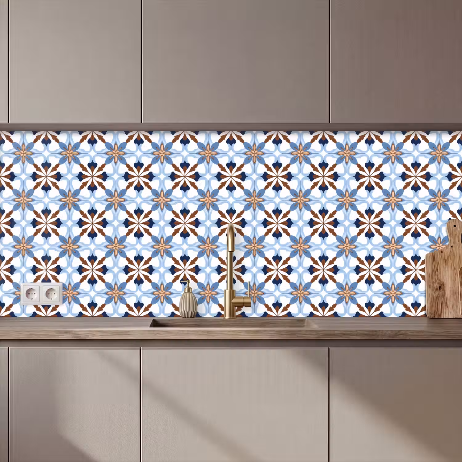 Ornament - Tegel - Kleurrijk keuken achterwand 2 middel 871 zz_3dshopping
