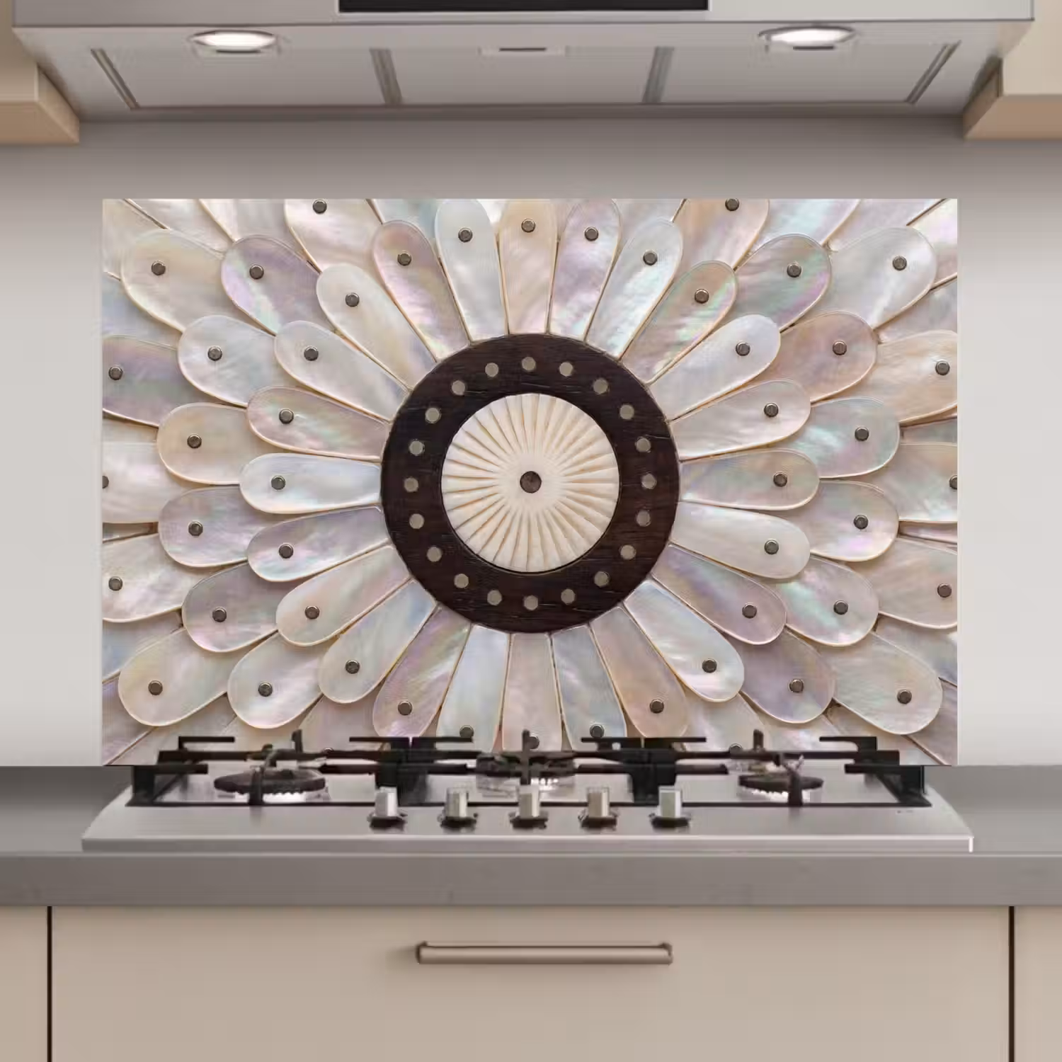 Parelmoer - Patroon - Decoratie - Ambacht - Wit keuken achterwand spatscherm klein -3d_website