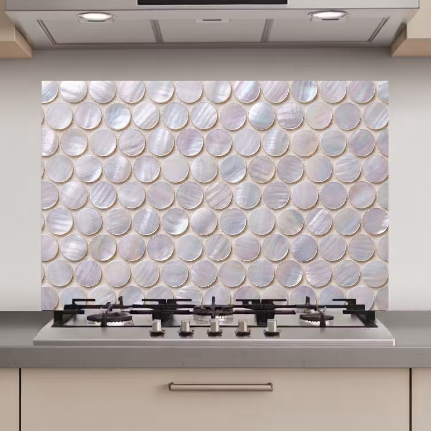 Patroon - Cirkels - Abstract - Modern - Wit keuken achterwand spatscherm klein -3d_website