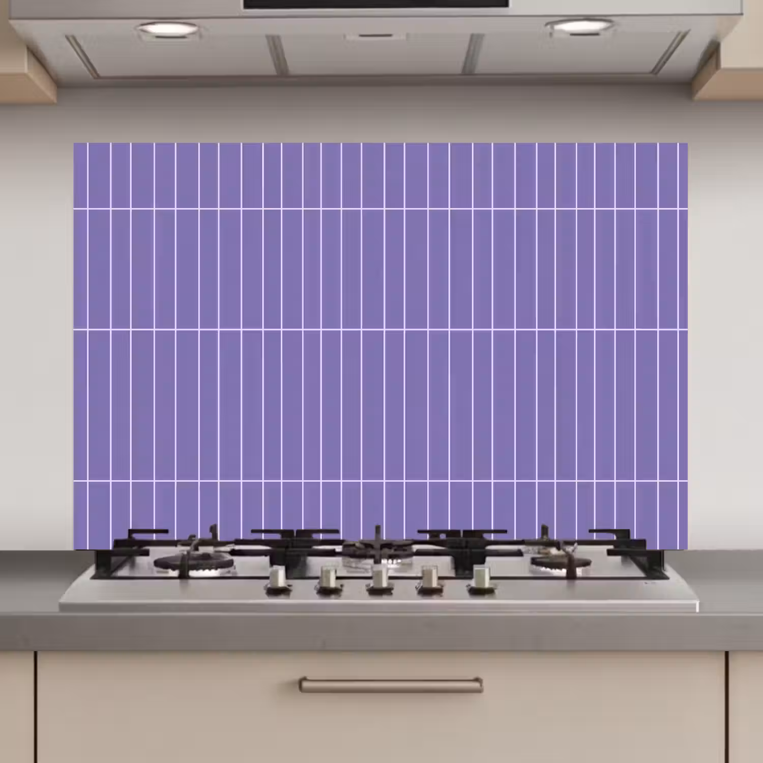 Patroon - Tegel - Lila keuken achterwand spatscherm klein 900 -3d_website