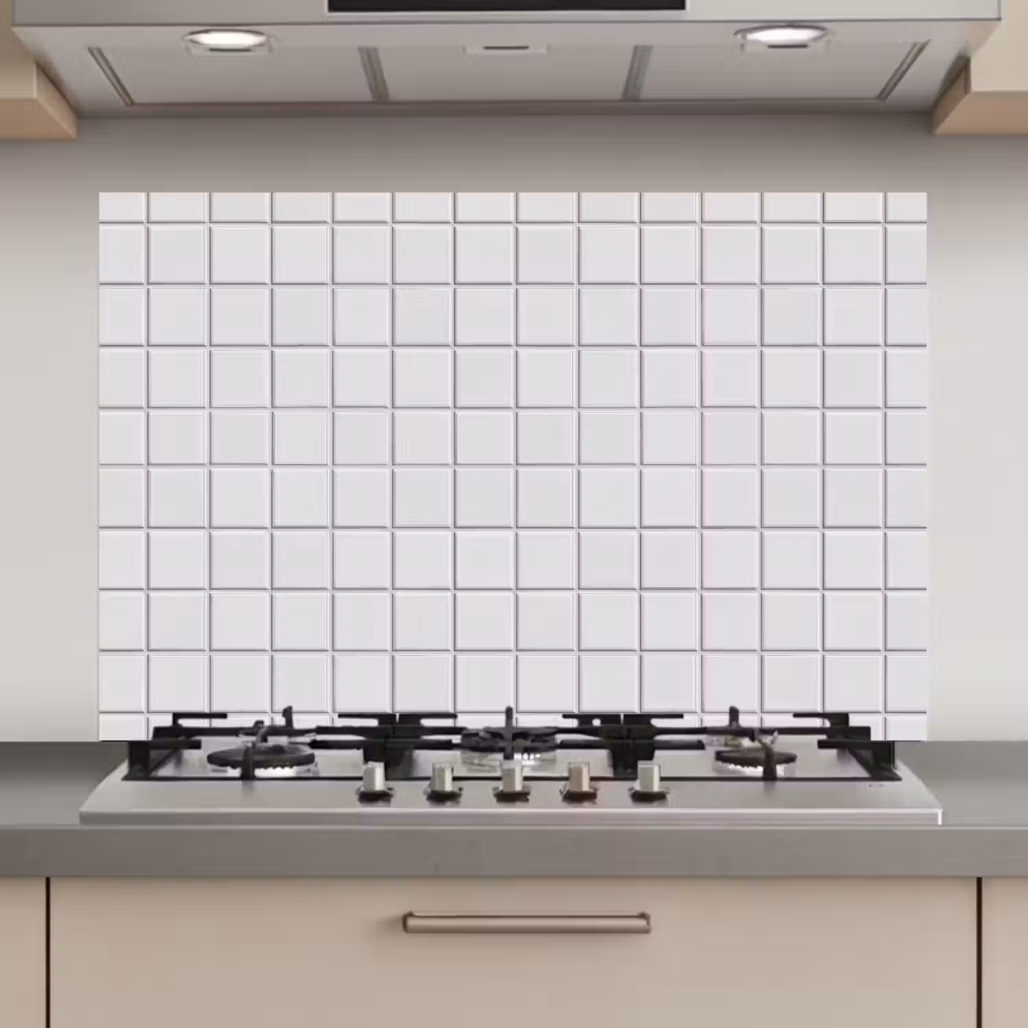 Patroon - Tegels - Grijs - Wit keuken achterwand spatscherm klein 900 -3d_website