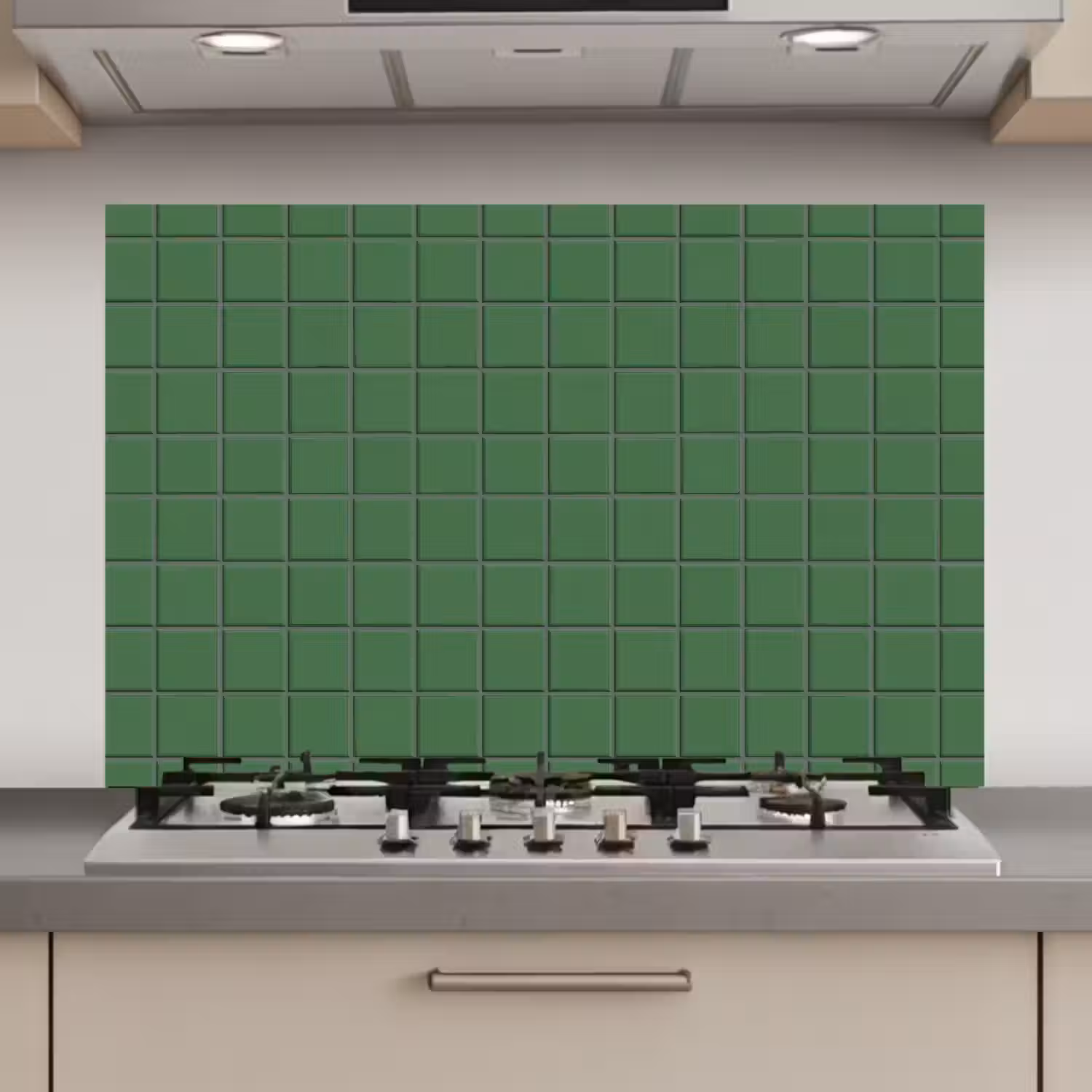 Patroon - Tegels - Groen keuken achterwand spatscherm klein 900 -3d_website