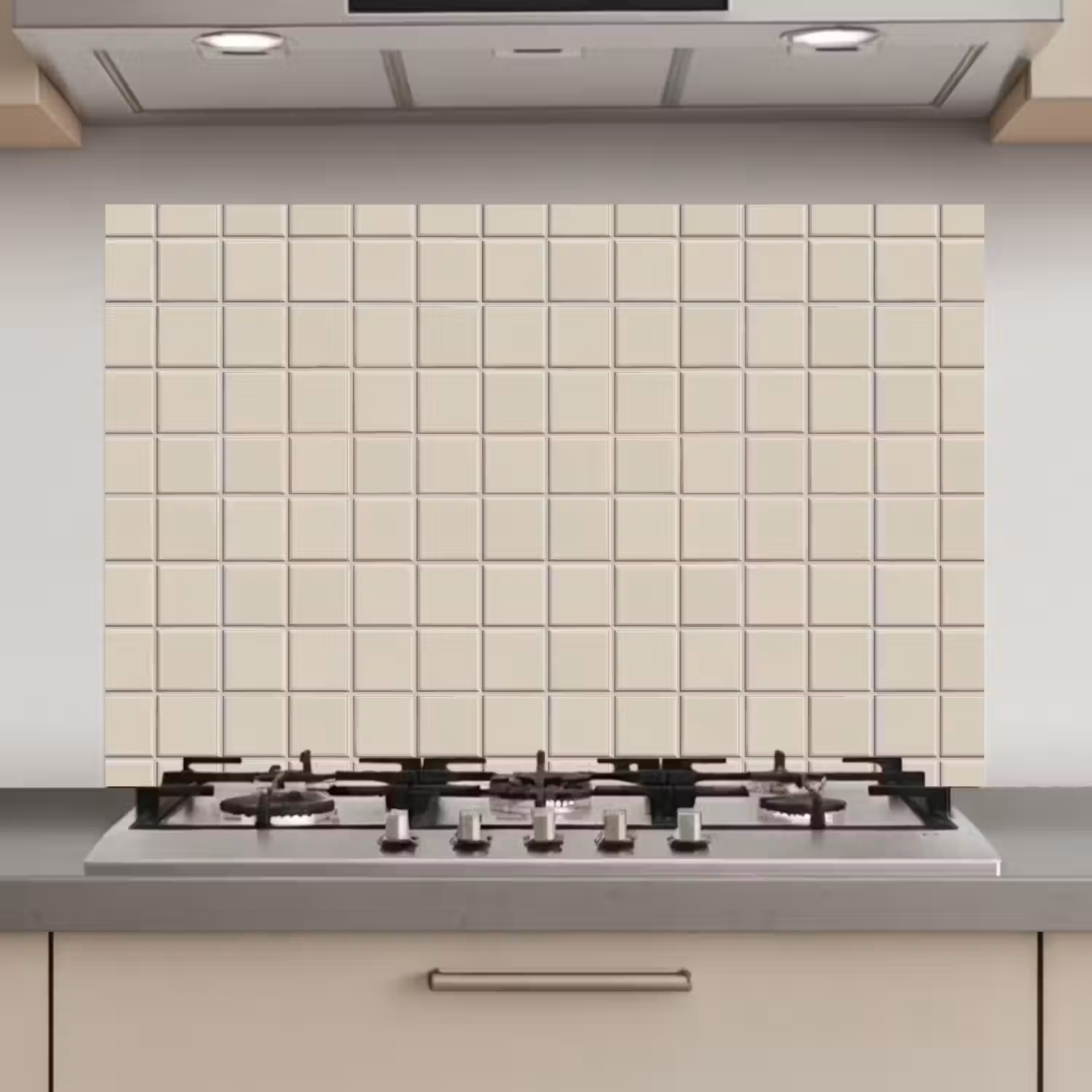 Patroon - Tegels - Taupe keuken achterwand spatscherm klein 900 -3d_website