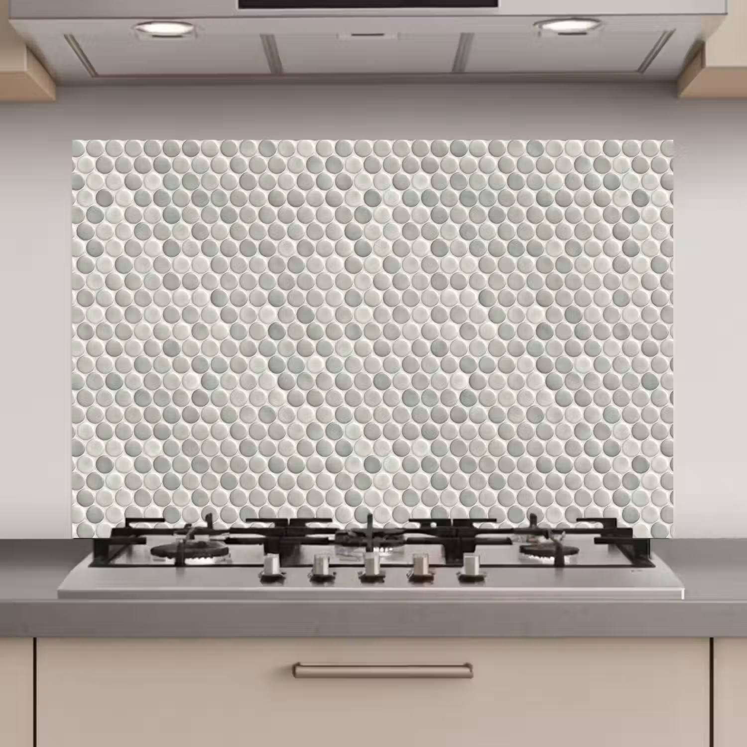Penny - Mozaïek - Lichtgrijs keuken achterwand spatscherm klein 900 -3d_website