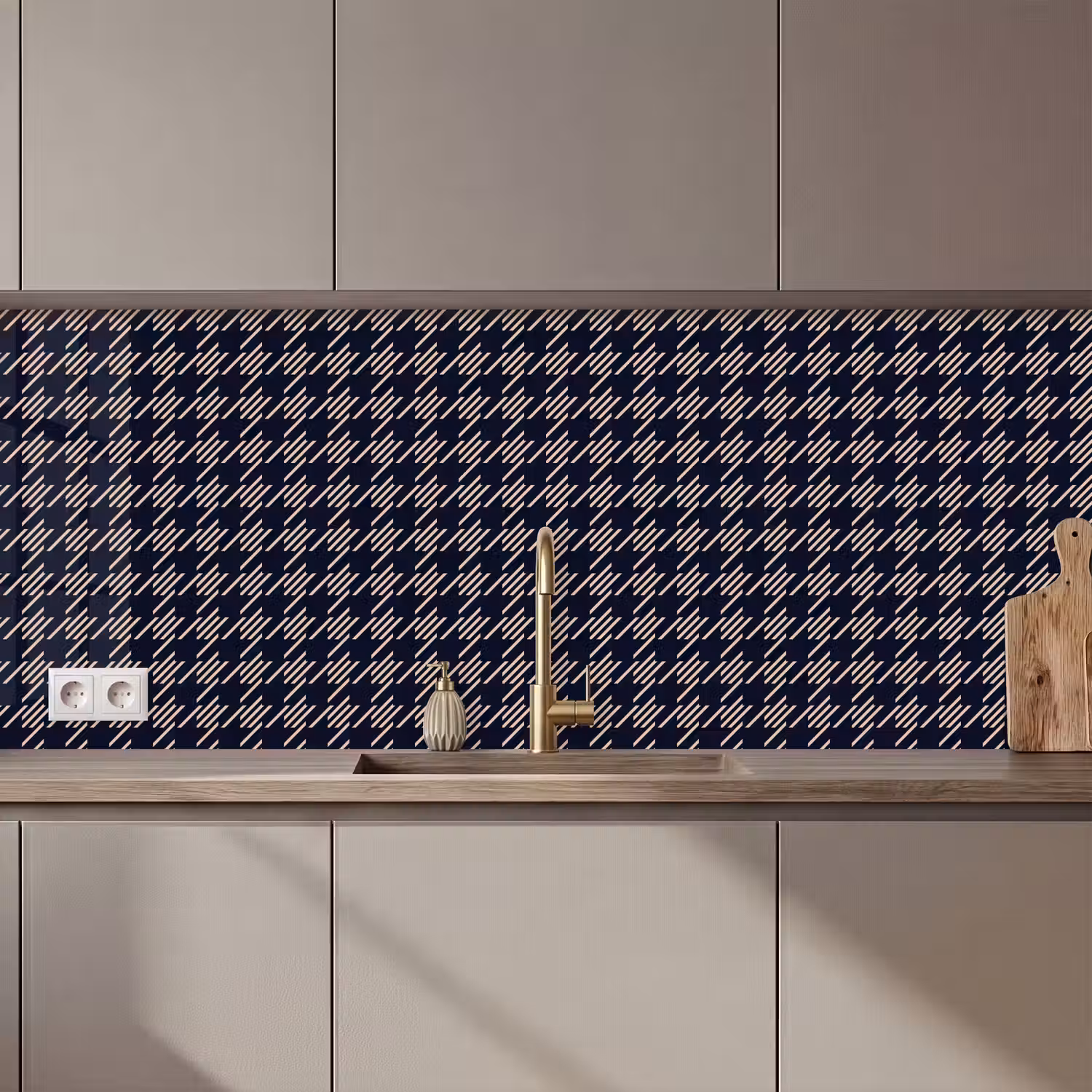 Plaid - Patroon - Ruit - Blauw keuken achterwand 2 middel 871 zz_3dshopping