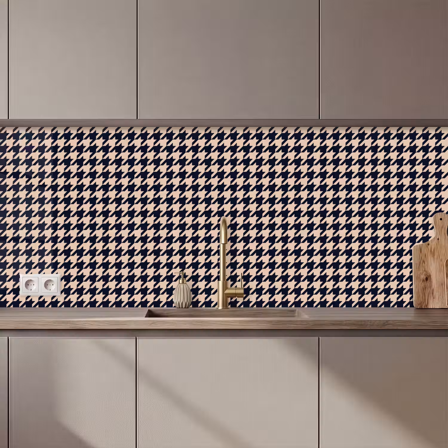 Plaid - Patroon - Ruit - Donkerblauw keuken achterwand 2 middel 871 zz_3dshopping