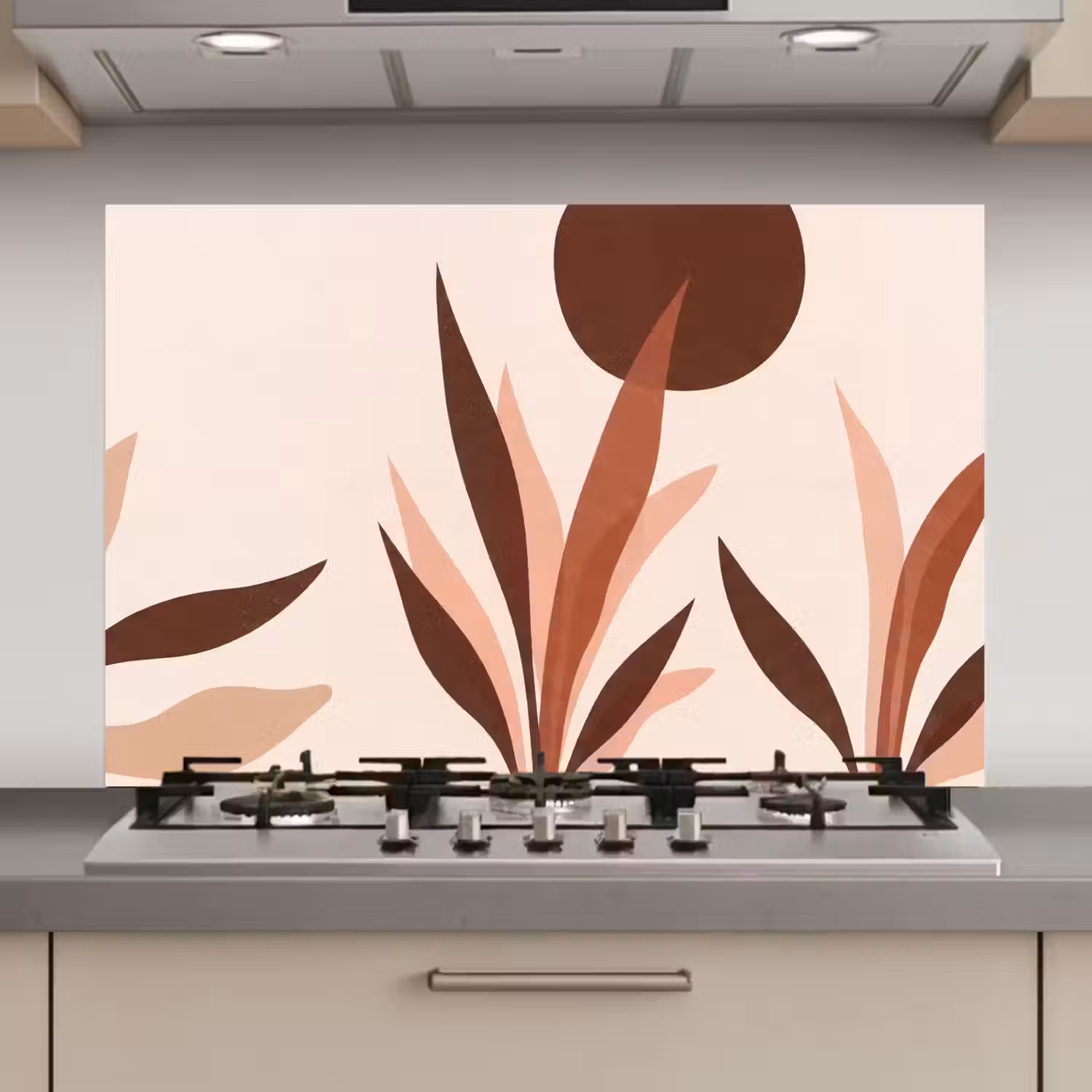 Planten - Abstract - Natuur - Bruin keuken achterwand spatscherm klein -3d_website
