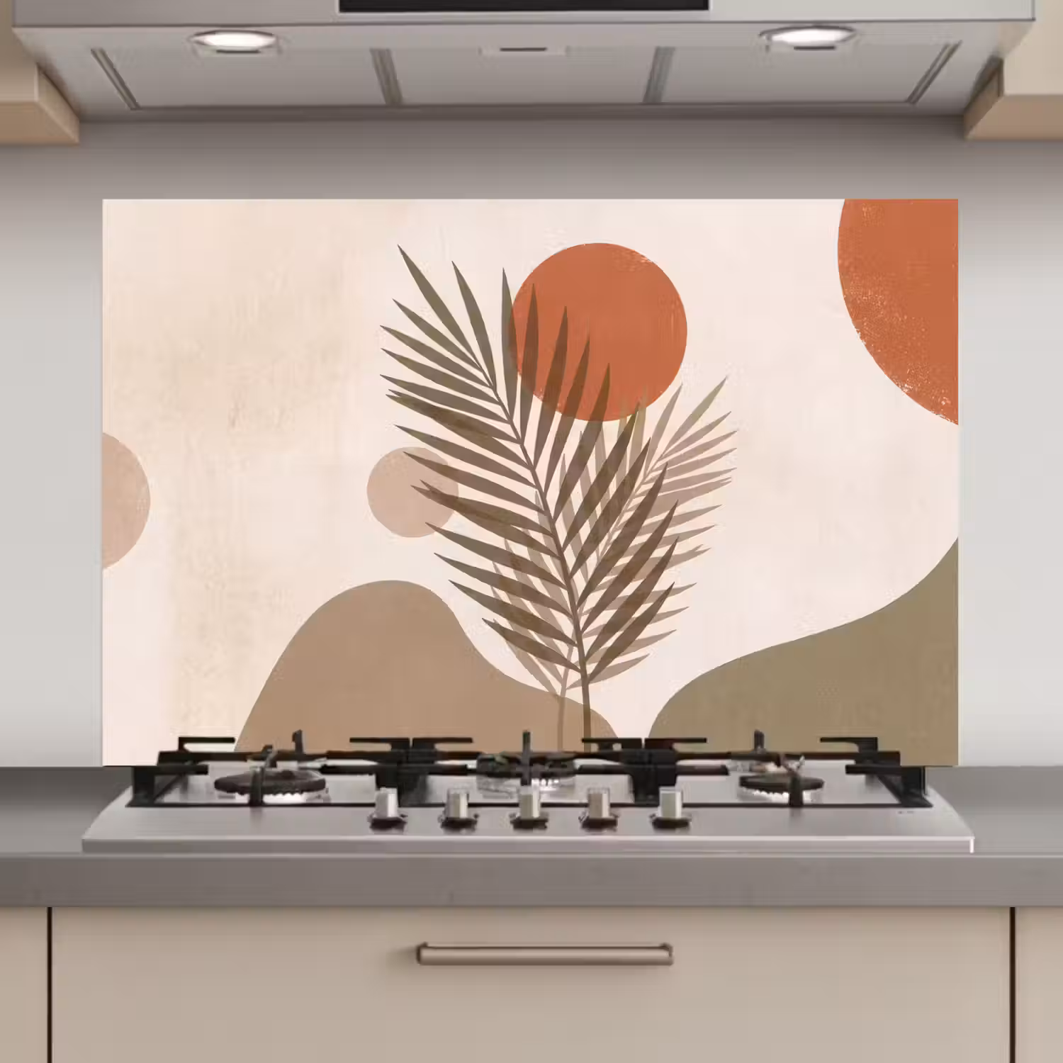 Planten - Bladeren - Abstract - Modern - Beige keuken achterwand spatscherm klein -3d_website