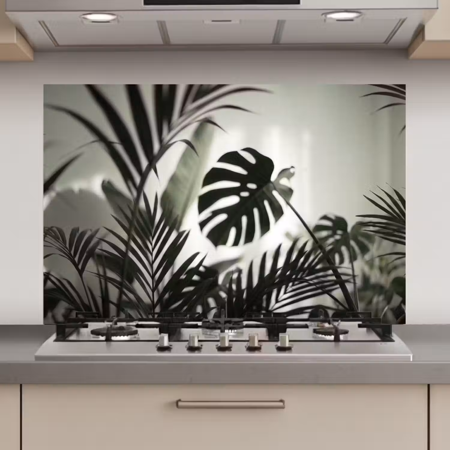 Planten - Bladeren - Natuur - Minimalistisch - Groen keuken achterwand spatscherm klein -3d_website