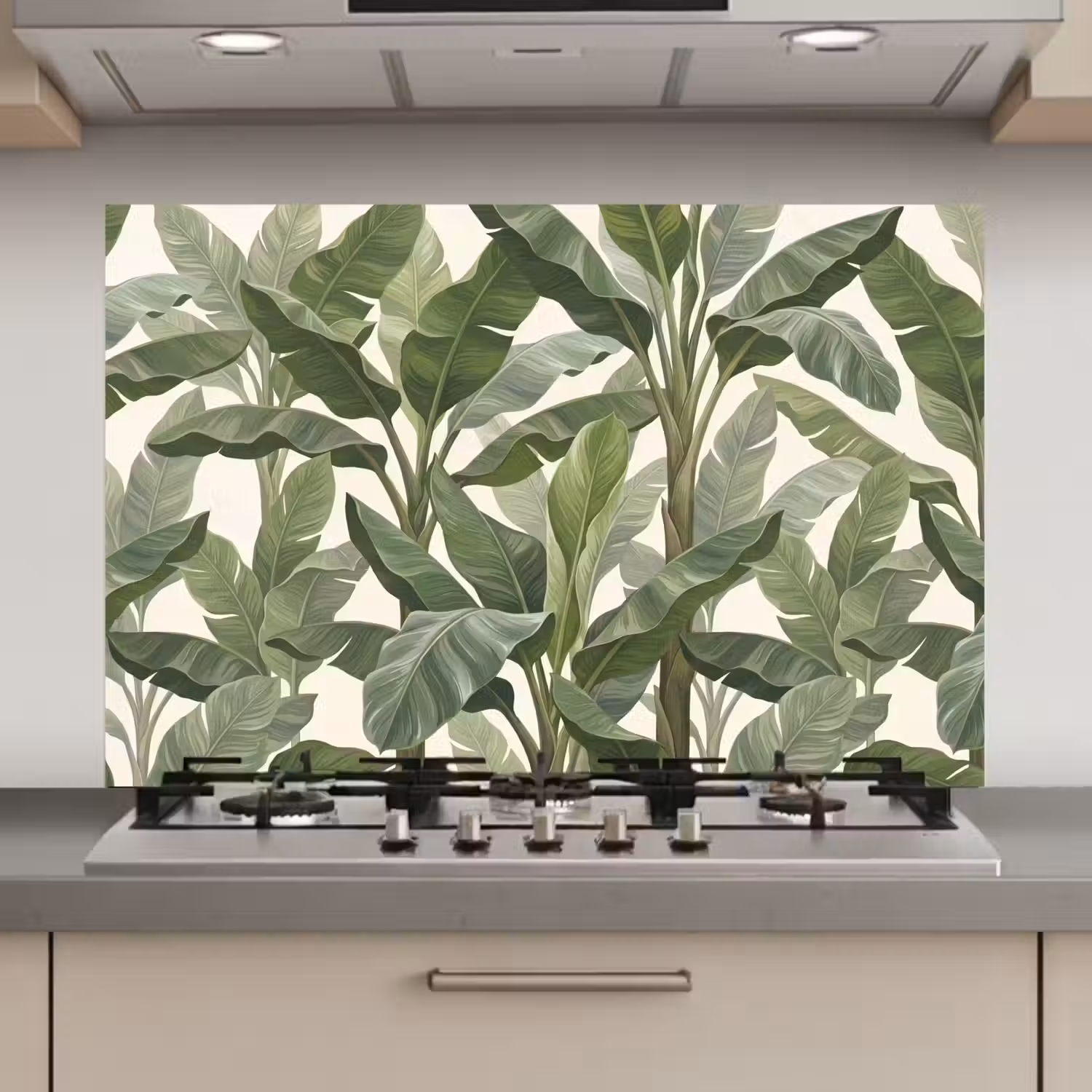 Planten - Bladeren - Tropisch - Groen keuken achterwand spatscherm klein -3d_website