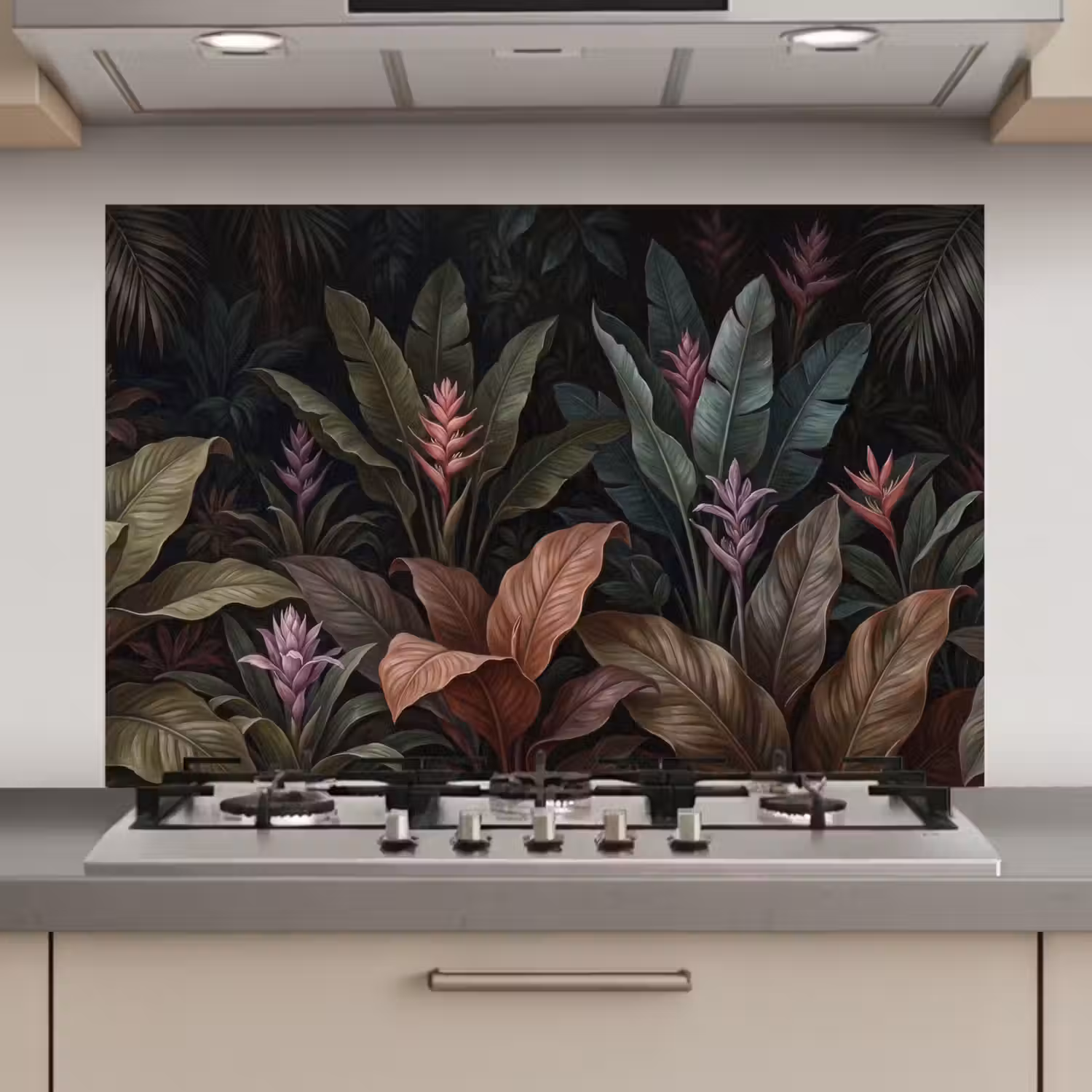 Planten - Tropisch - Jungle - Donker - Natuur keuken achterwand spatscherm klein -3d_website