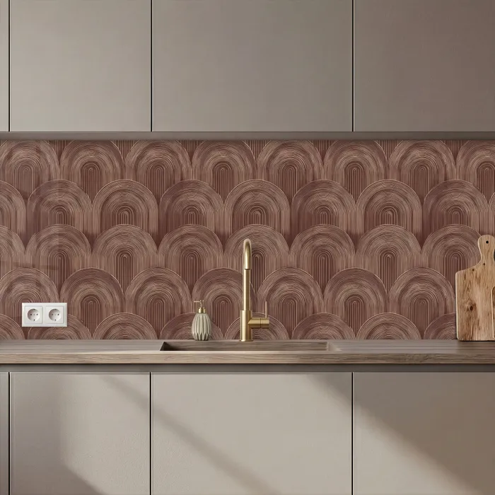 Ritmisch - Effect - Bruin keuken achterwand 2 middel 871 zz_3dshopping