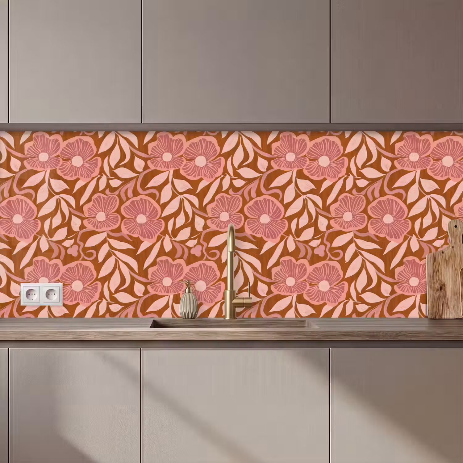 Sfeer - Bloemen - Roze keuken achterwand 2 middel 871 zz_3dshopping