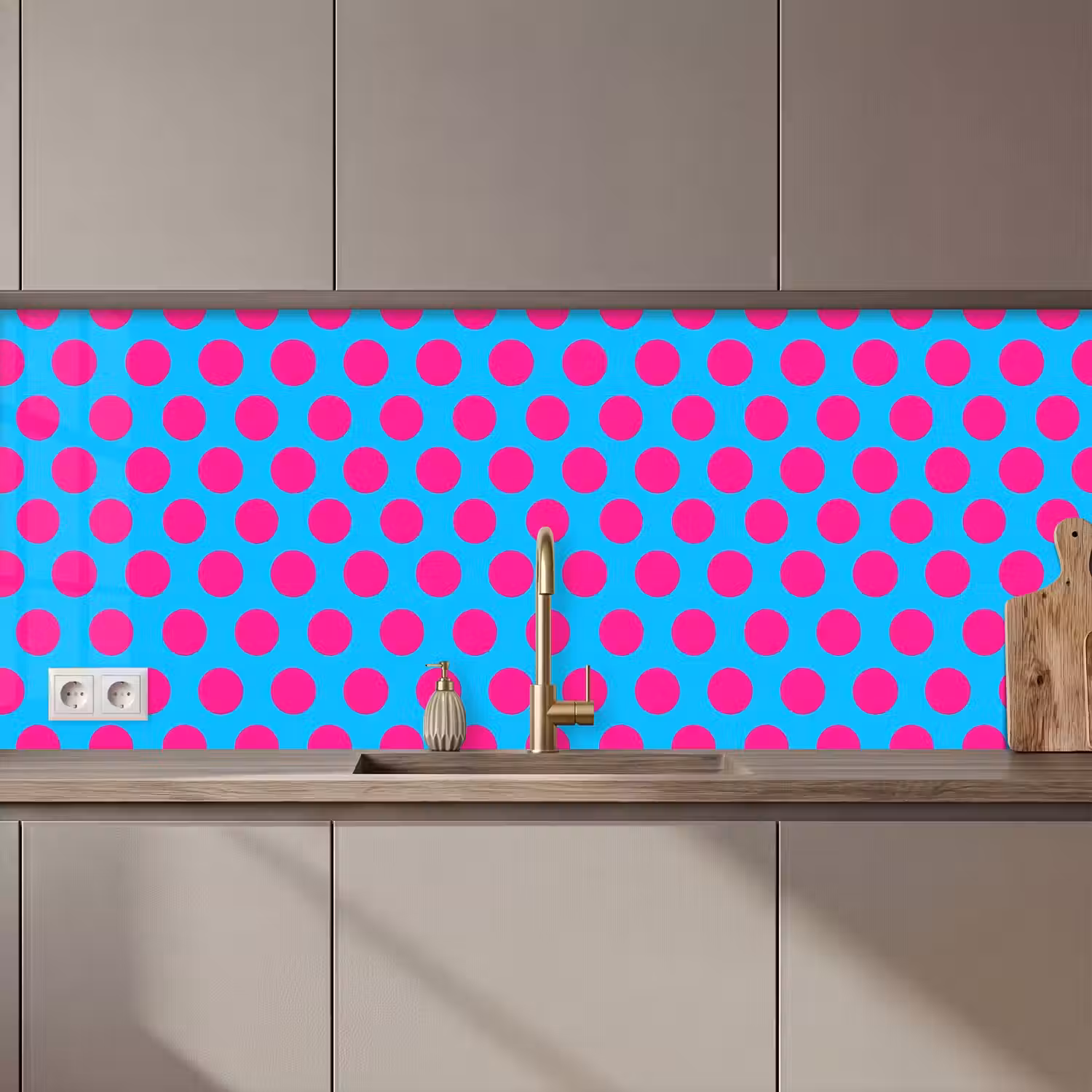 Stippen - Klassiek - Roze keuken achterwand 2 middel 871 zz_3dshopping