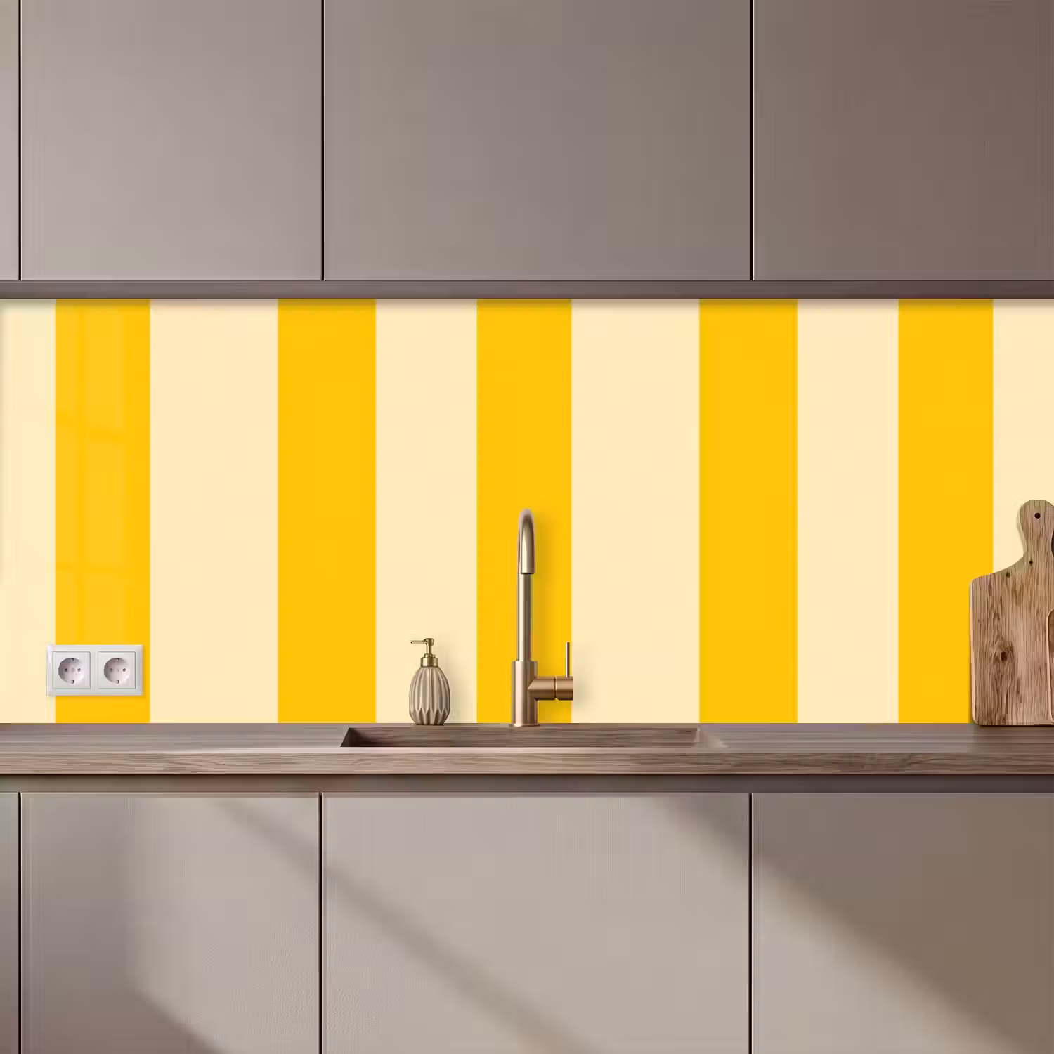 Strepen - Klassiek - Geel keuken achterwand 2 middel 871 zz_3dshopping