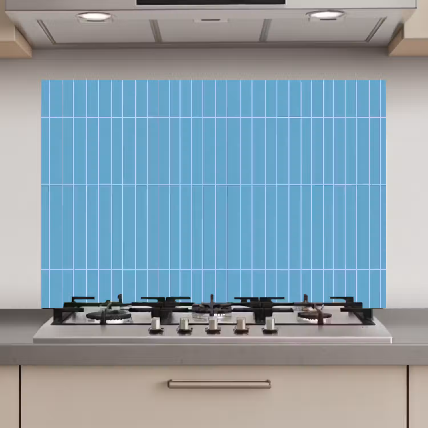 Tegel - Langwerpig - Patroon - Blauw keuken achterwand spatscherm klein 900 -3d_website