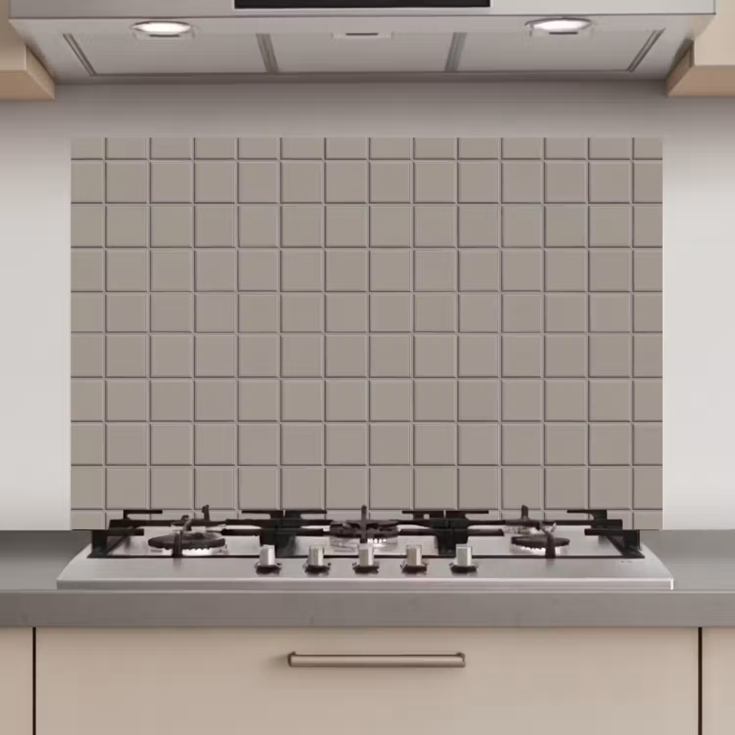 Tegel - Patroon Kiezel - Grijs keuken achterwand spatscherm klein 900 -3d_website