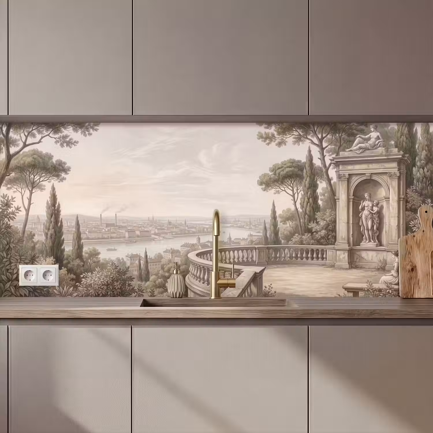 Terras - Stad - Uitzicht - Rivier keuken achterwand 2 middel zz_3dshopping