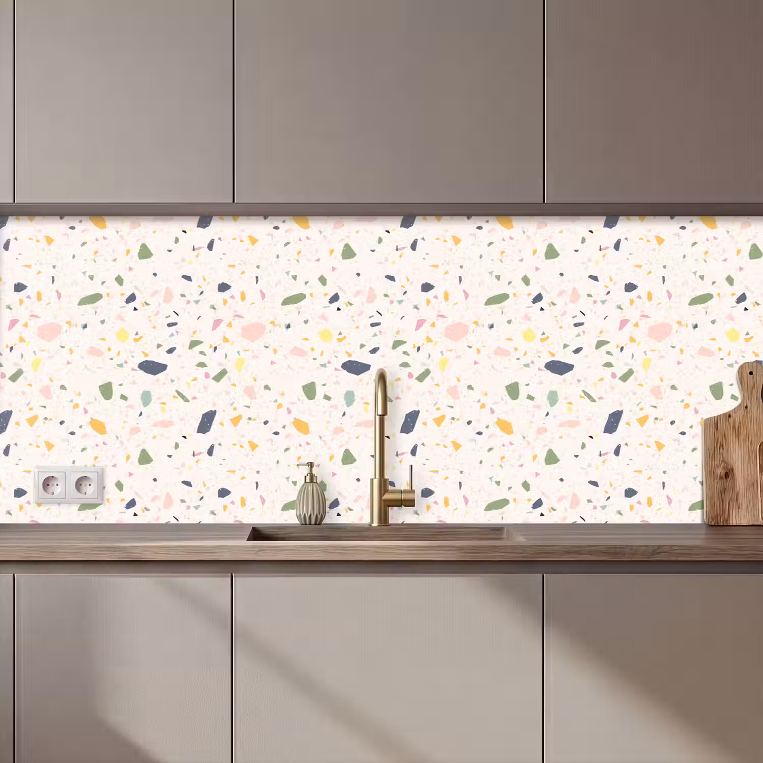 Terrazzo - Patroon - Kleurrijk - Festival keuken achterwand 2 middel 871 zz_3dshopping