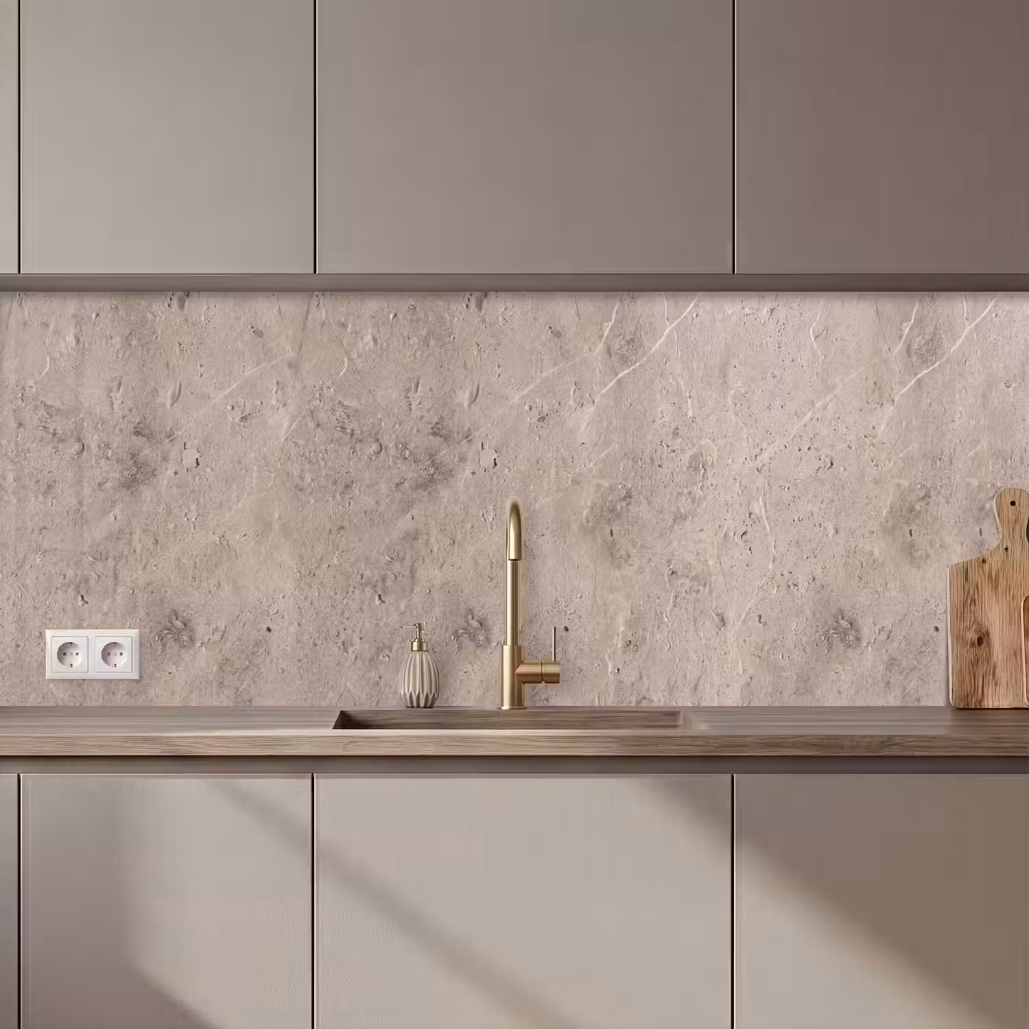 Textuur - Steen - Patroon - Rustiek - Beige keuken achterwand 2 middel zz_3dshopping