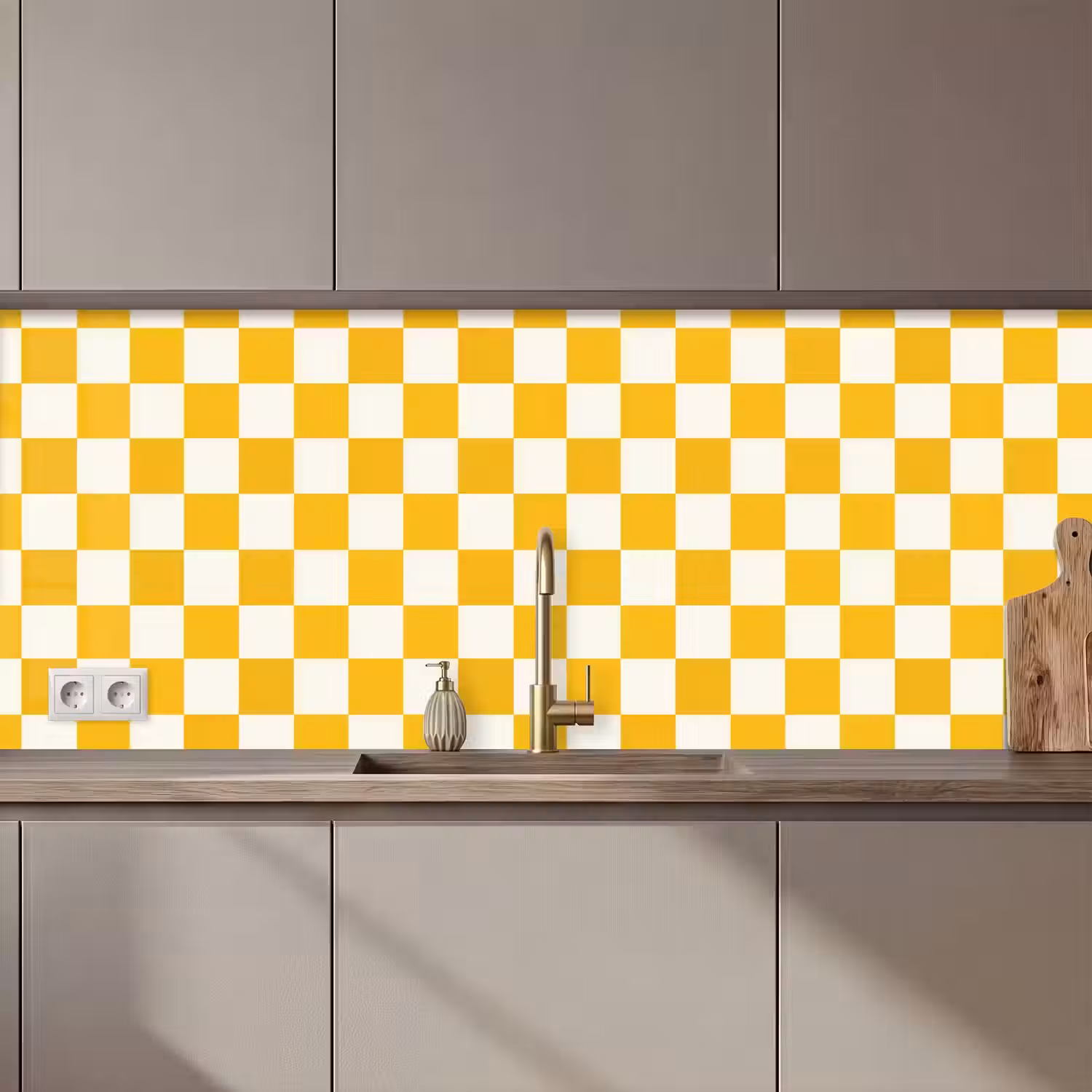 Traditioneel - Patroon - Geel keuken achterwand 2 middel 871 zz_3dshopping