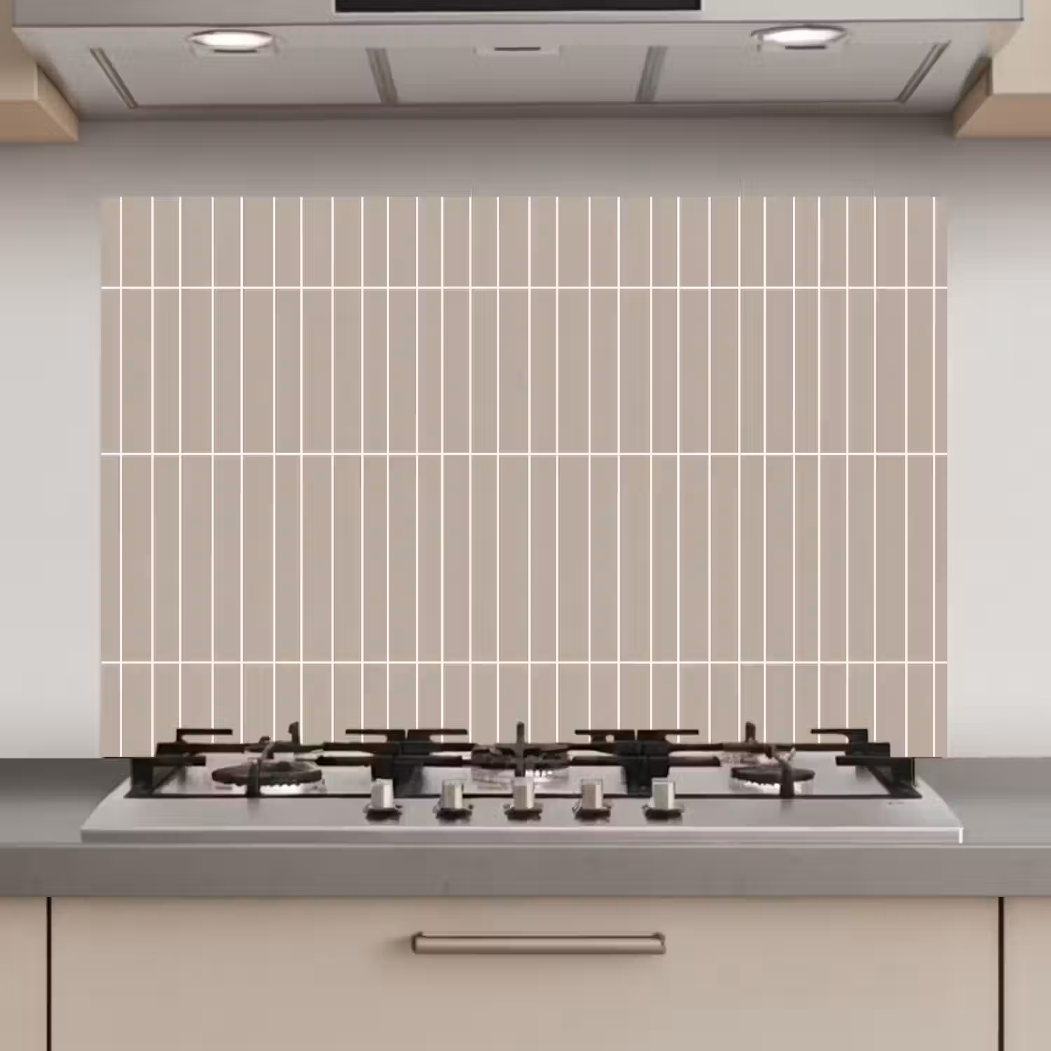 Verticaal - Wandtegel - Licht Beige keuken achterwand spatscherm klein 900 -3d_website