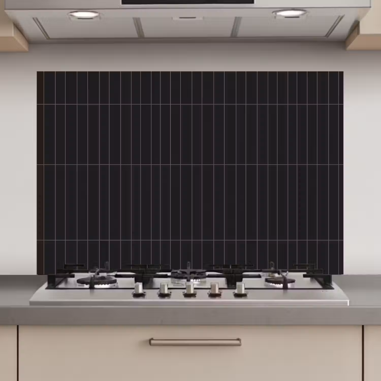 Verticaal - Wandtegel - Mat - Zwart keuken achterwand spatscherm klein 900 -3d_website