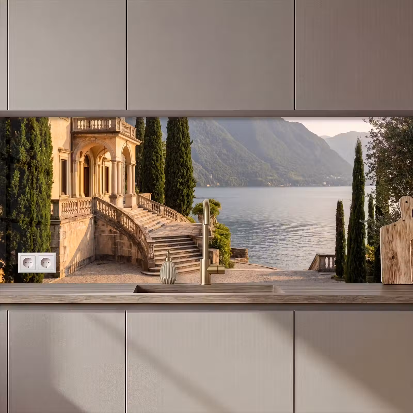Keuken achterwand - Villa - water -trappen - Villa - water -trappen keuken achterwand 2 middel zz_3dshopping