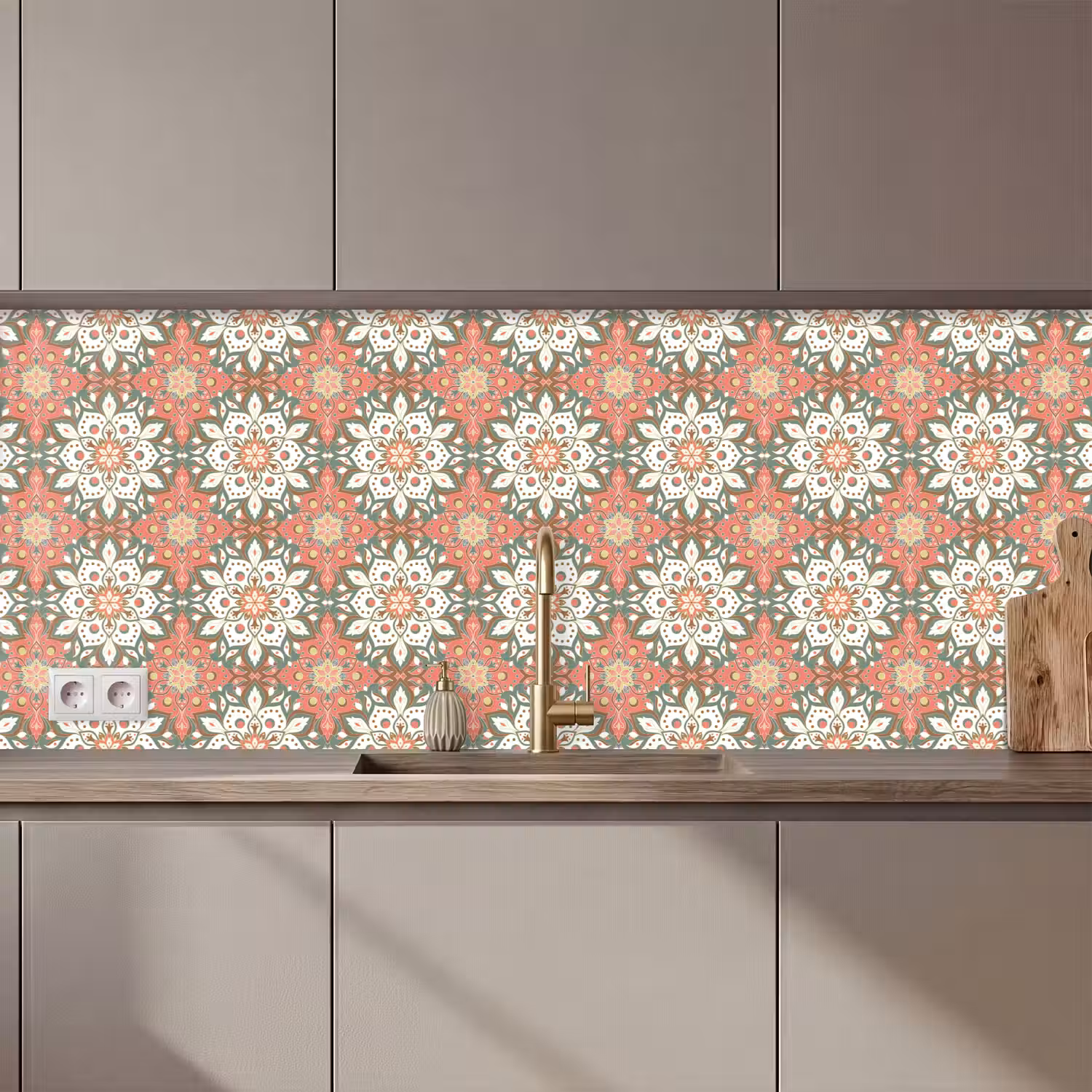 Vintage - Bloemen - Mandala - Patronen keuken achterwand 2 middel 871 zz_3dshopping