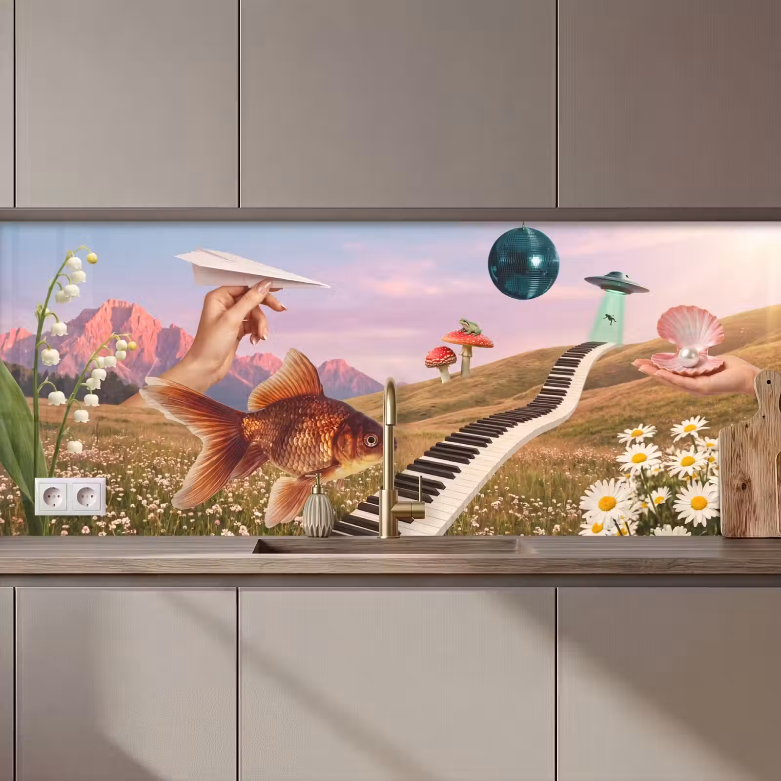 Keuken achterwand - Vis - Natuur - Abstract - Vis - Natuur - Abstract keuken achterwand 2 middel zz_3dshopping