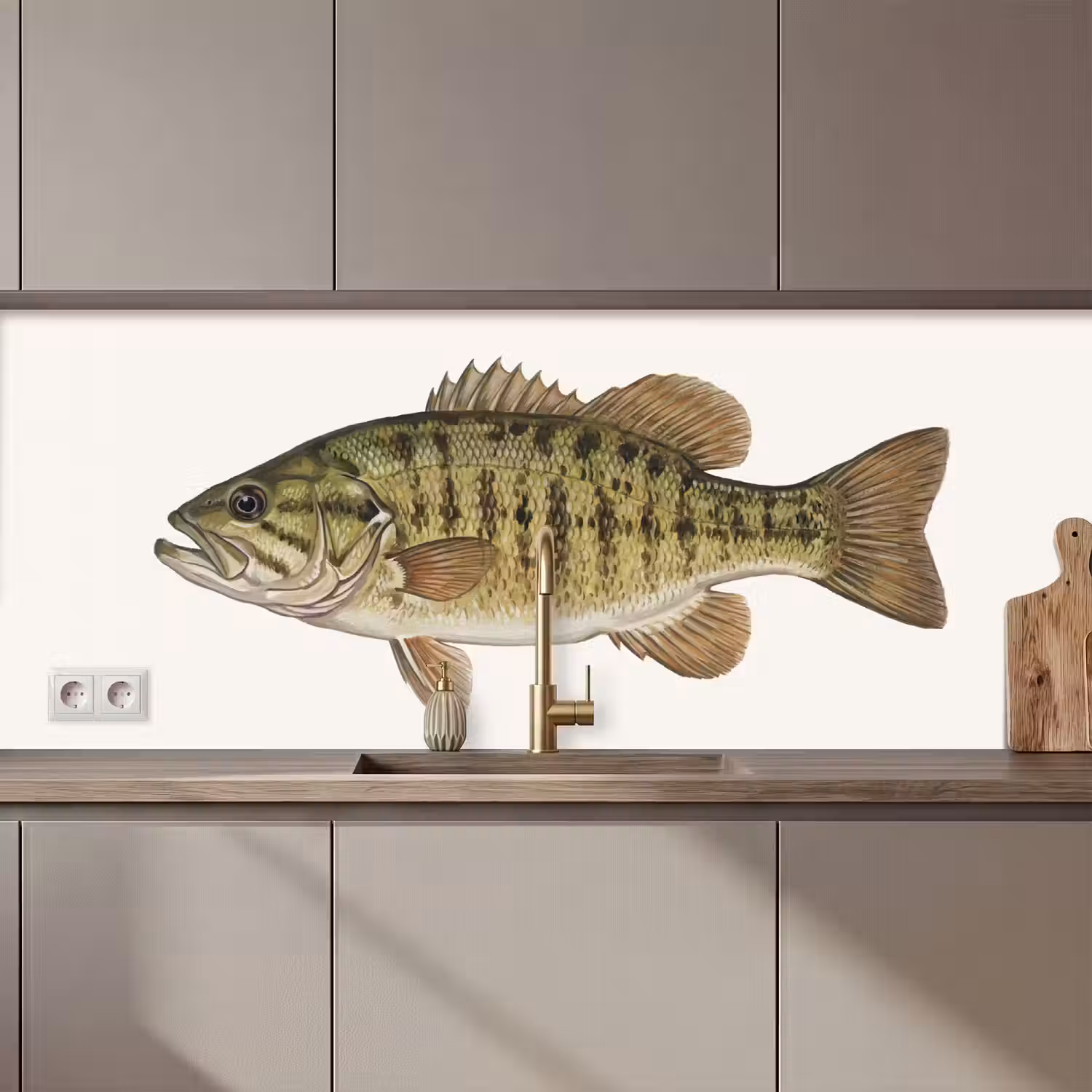 Vissen - Natuur - Vintage keuken achterwand 2 middel zz_3dshopping