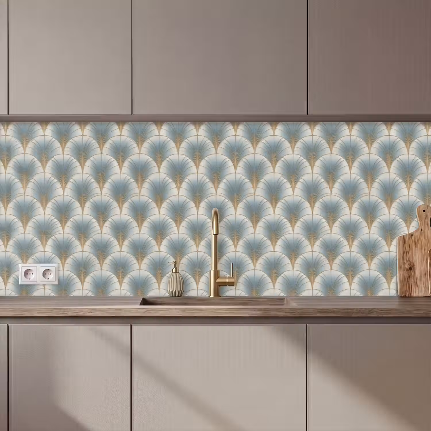 Waaier - Klassiek - Blauw keuken achterwand 2 middel 871 zz_3dshopping