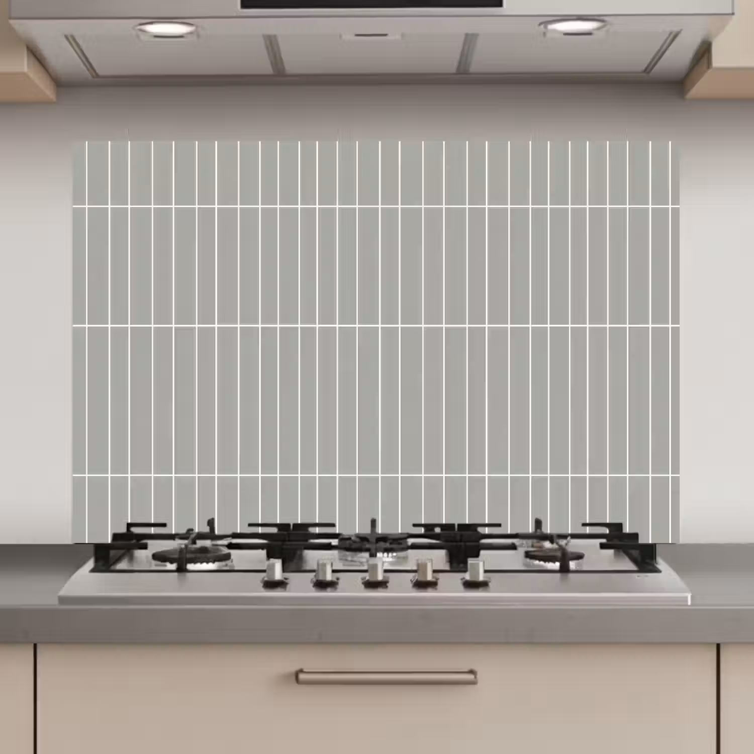 Wandtegel - Verticaal - Lichtgrijs keuken achterwand spatscherm klein 900 -3d_website