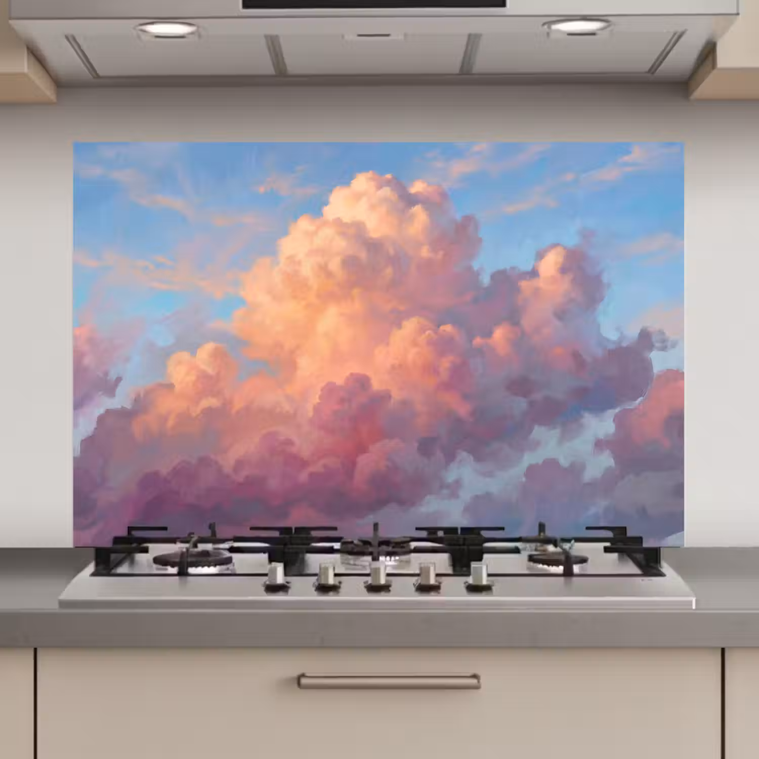 Wolken - Lucht - Natuur - Abstract - Kleurrijk keuken achterwand spatscherm klein -3d_website