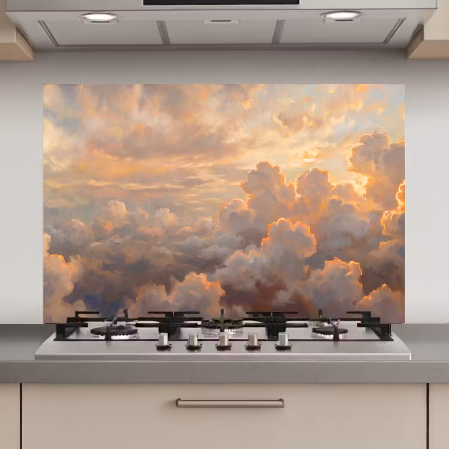 Wolken - Zonsondergang - Natuur - Abstract - Goud keuken achterwand spatscherm klein -3d_website