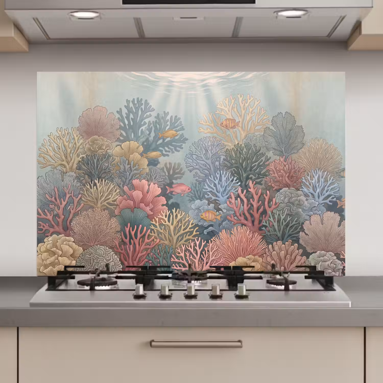 Zee - Koraal - Vis - Natuur - Kleurrijk keuken achterwand spatscherm klein -3d_website