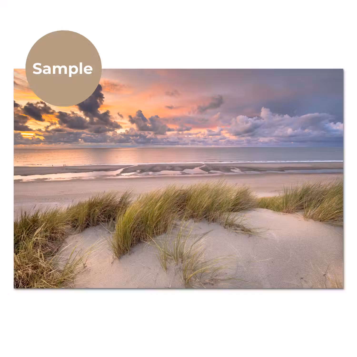 Zonsondergang - Duin - Strand - Planten - Zee keuken achterwand sample klein -3d