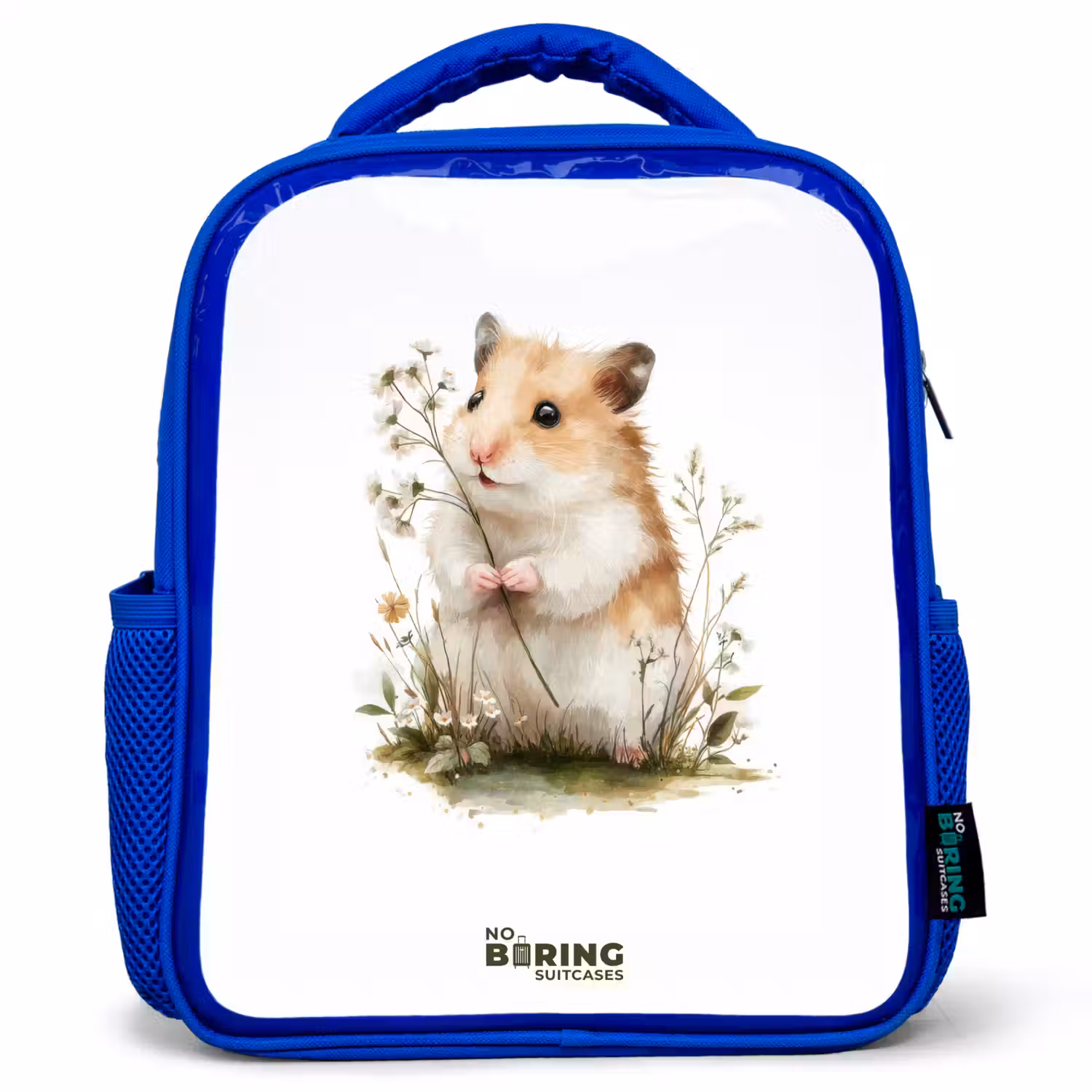 Dier - Natuur - Hamster Kinderrugzak - Blauw middel -3d