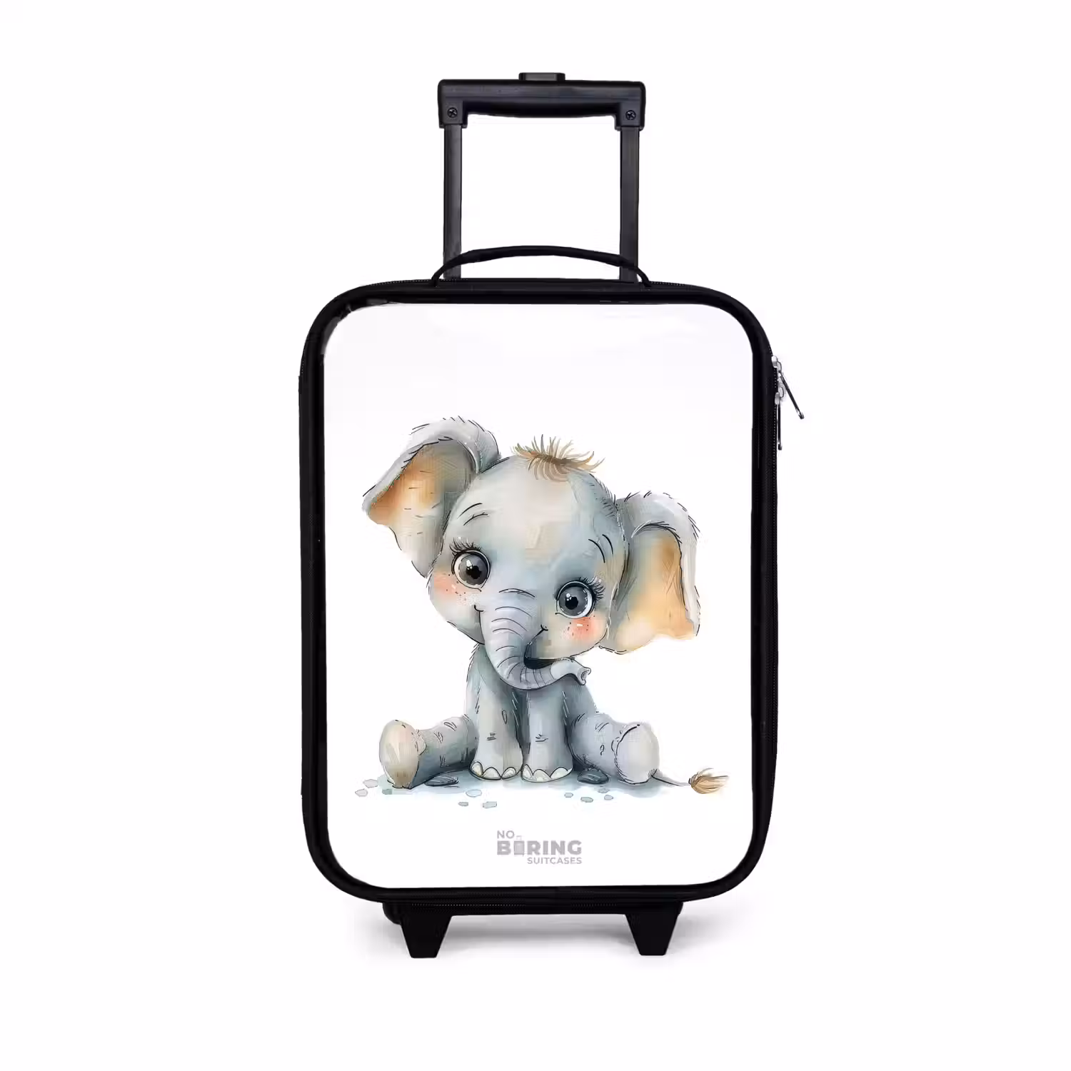 Baby olifant Kinderkoffer - Zwart klein -3d