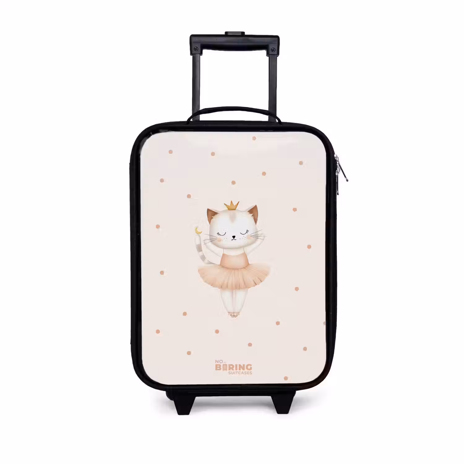 Ballerina kitten in beige kleuren Kinderkoffer - Zwart klein -3d