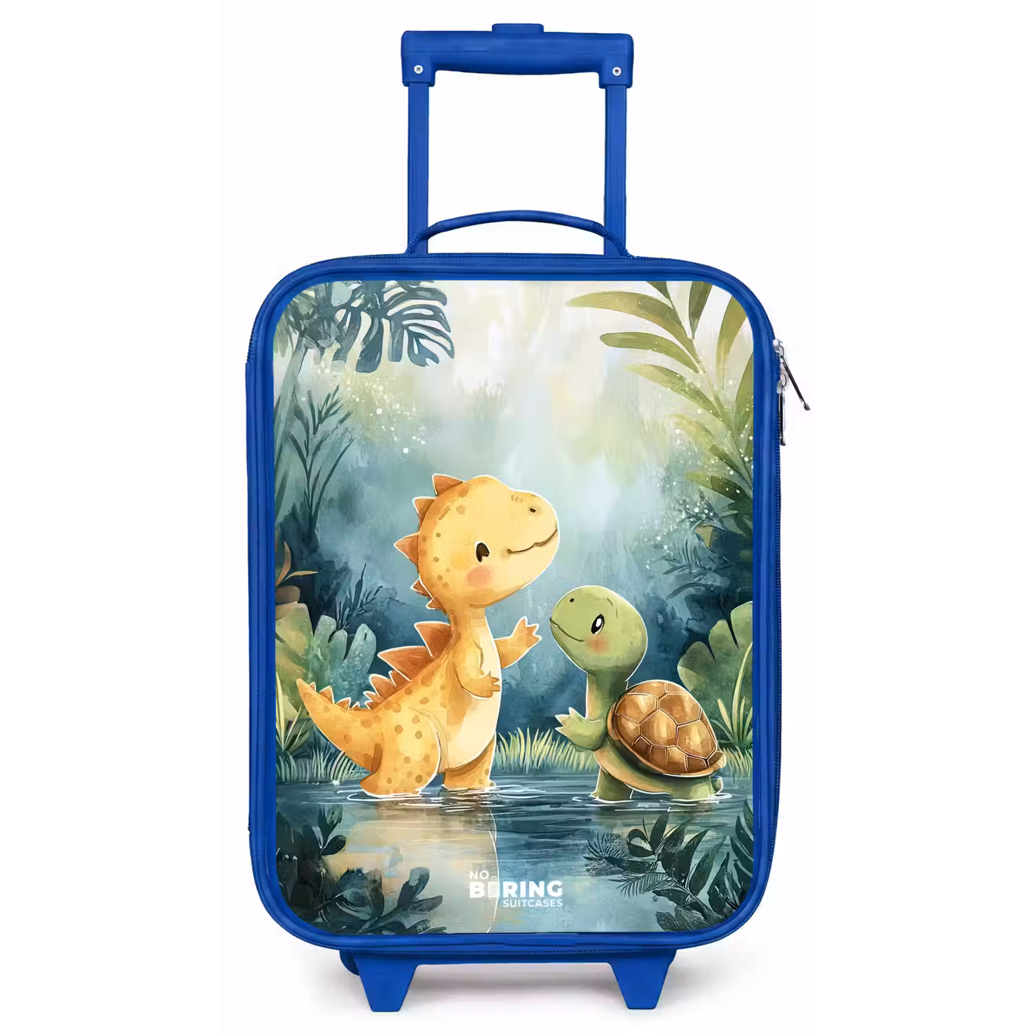 Dino - Schildpad - Jungle Kinderkoffer - Blauw klein -zz3dotto