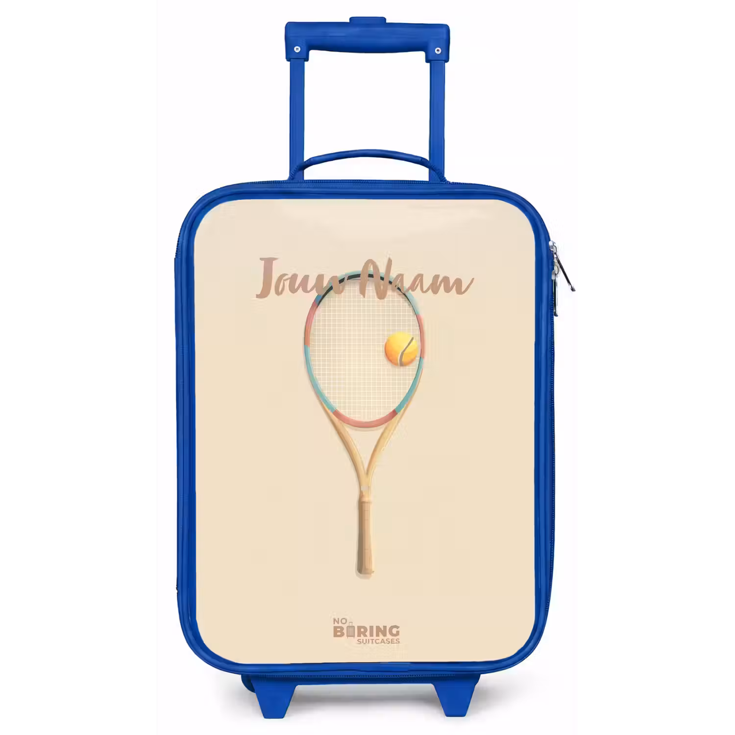 Een tennisracket in beige tinten Kinderkoffer - Blauw klein -zz3dotto