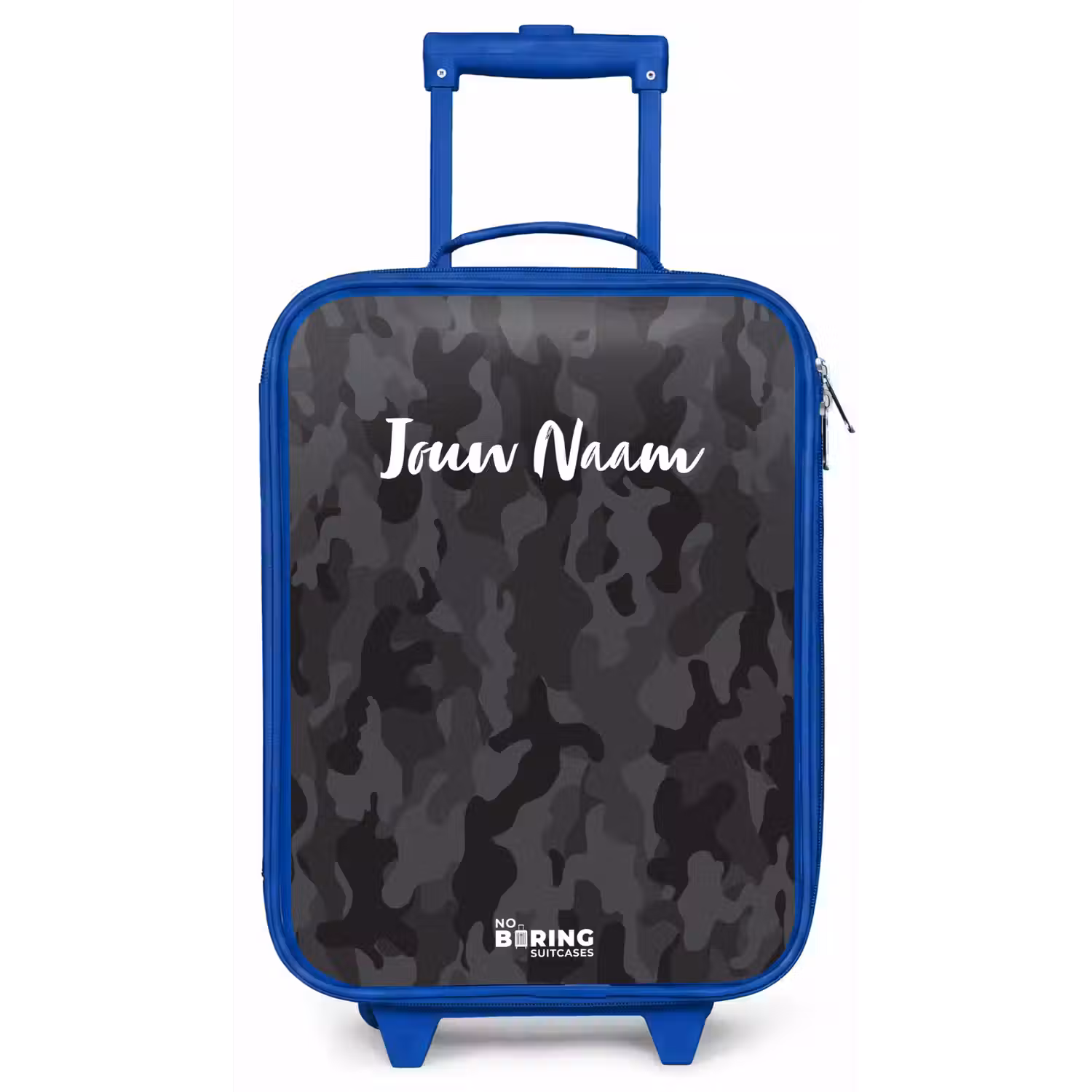 Groene camouflage print Kinderkoffer - Blauw klein -zz3dotto