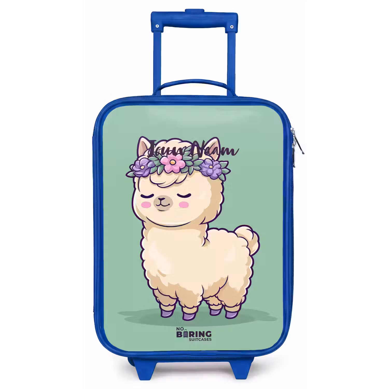Kawai - Alpaca - Groen Kinderkoffer - Blauw klein -zz3dotto