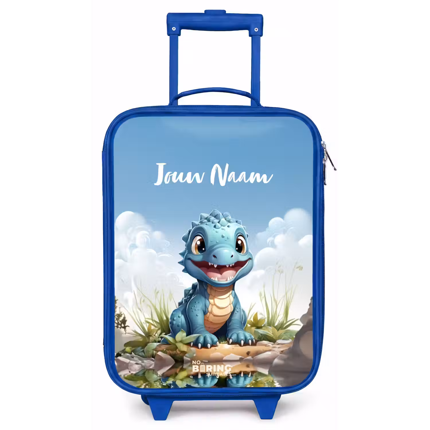 Darius Dino Kinderkoffer - Blauw klein -zz3dotto